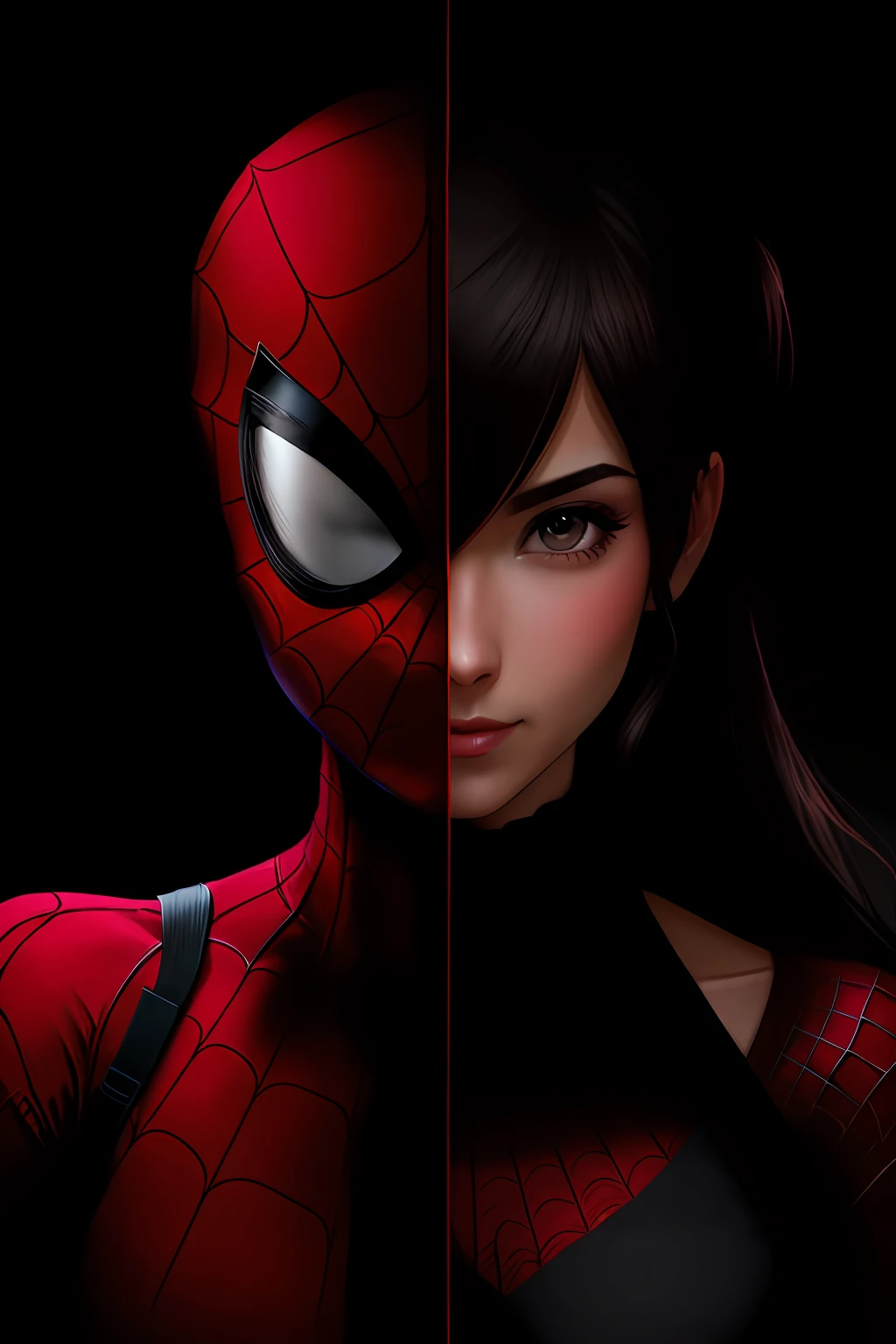 (Award-winning digital work: 1.3) of (Sketch: 1.3), (Energetic: 1.3) Spidey, EmmaRob, CGSociety, ArtStation, (Saturated: 1.3), (Close Portrait: 1.3), (Female: 1.4), (Beautiful: 1.4), (Attractive: 1.3), beautiful, calendar pose, perfectly detailed eyes, studio lighting, themed background