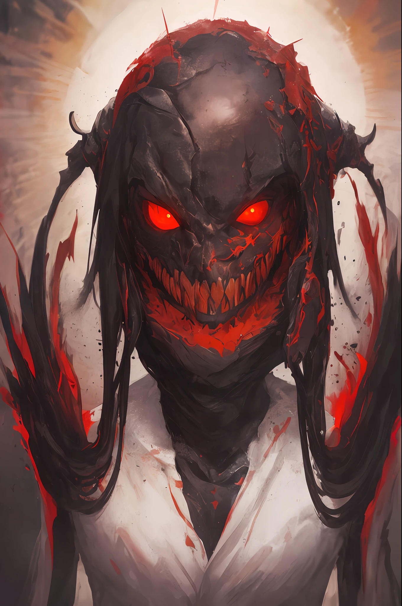 masterpiece, best quality, high quality,(a dark shapeless creature with a dark red glow and red eyes and surrounded by darkness:1.2), (darkness:1.2), abstraction, abyssopelagic, award winning photography, Depth of Field, HDR, extremely detailed, trending on artstation, trending on CGsociety, Intricate, High Detail,