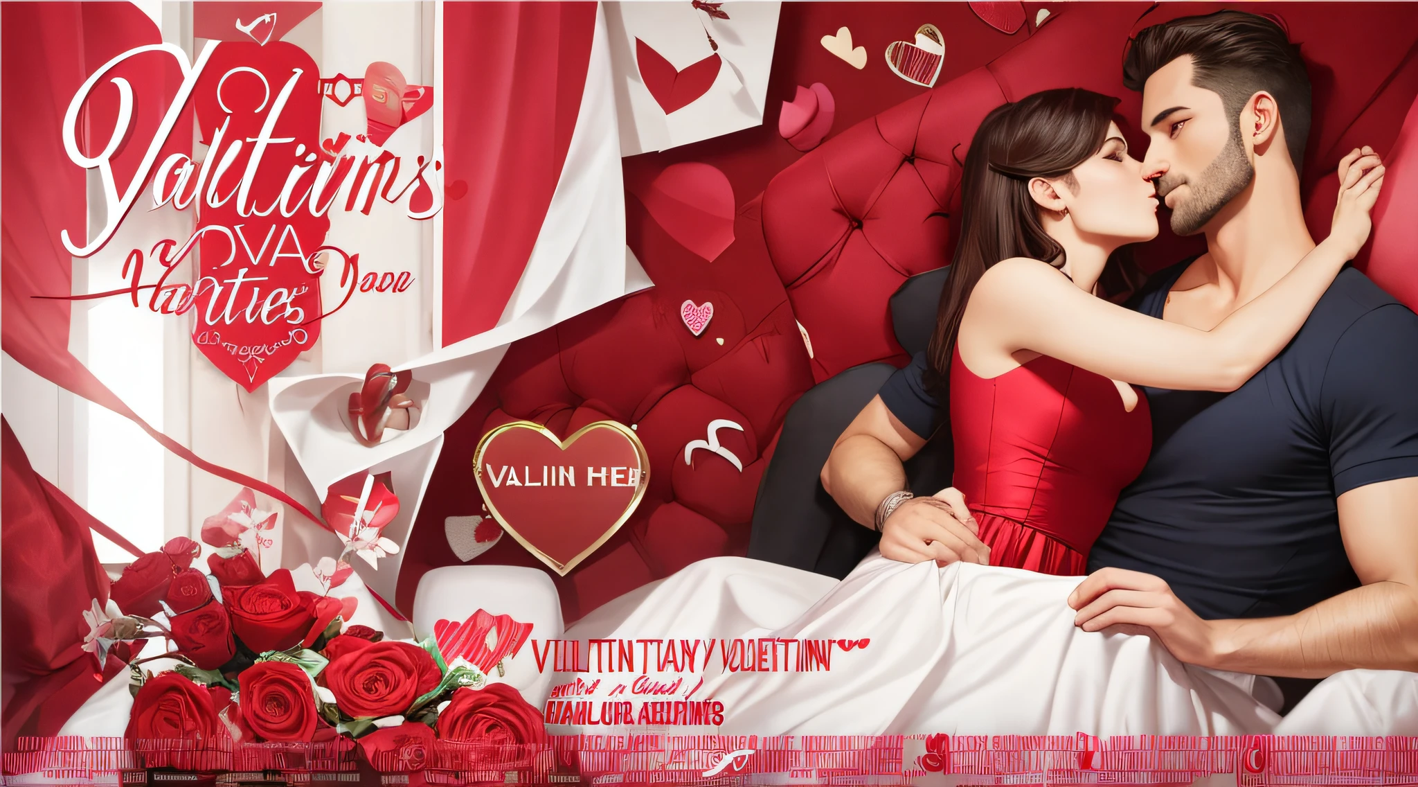 filmposter，Valentine's Day theme，Intimate movements for men and women，best qualtiy --auto