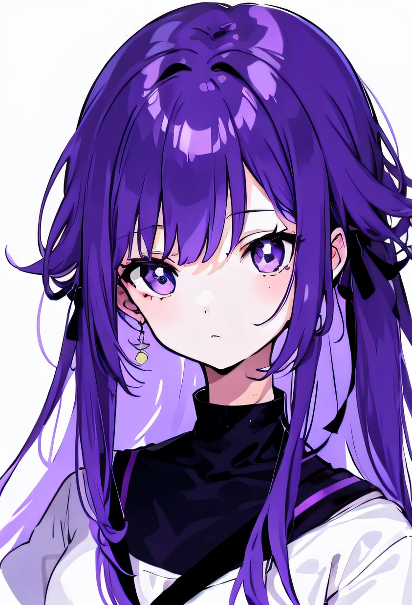 purple color  hair,