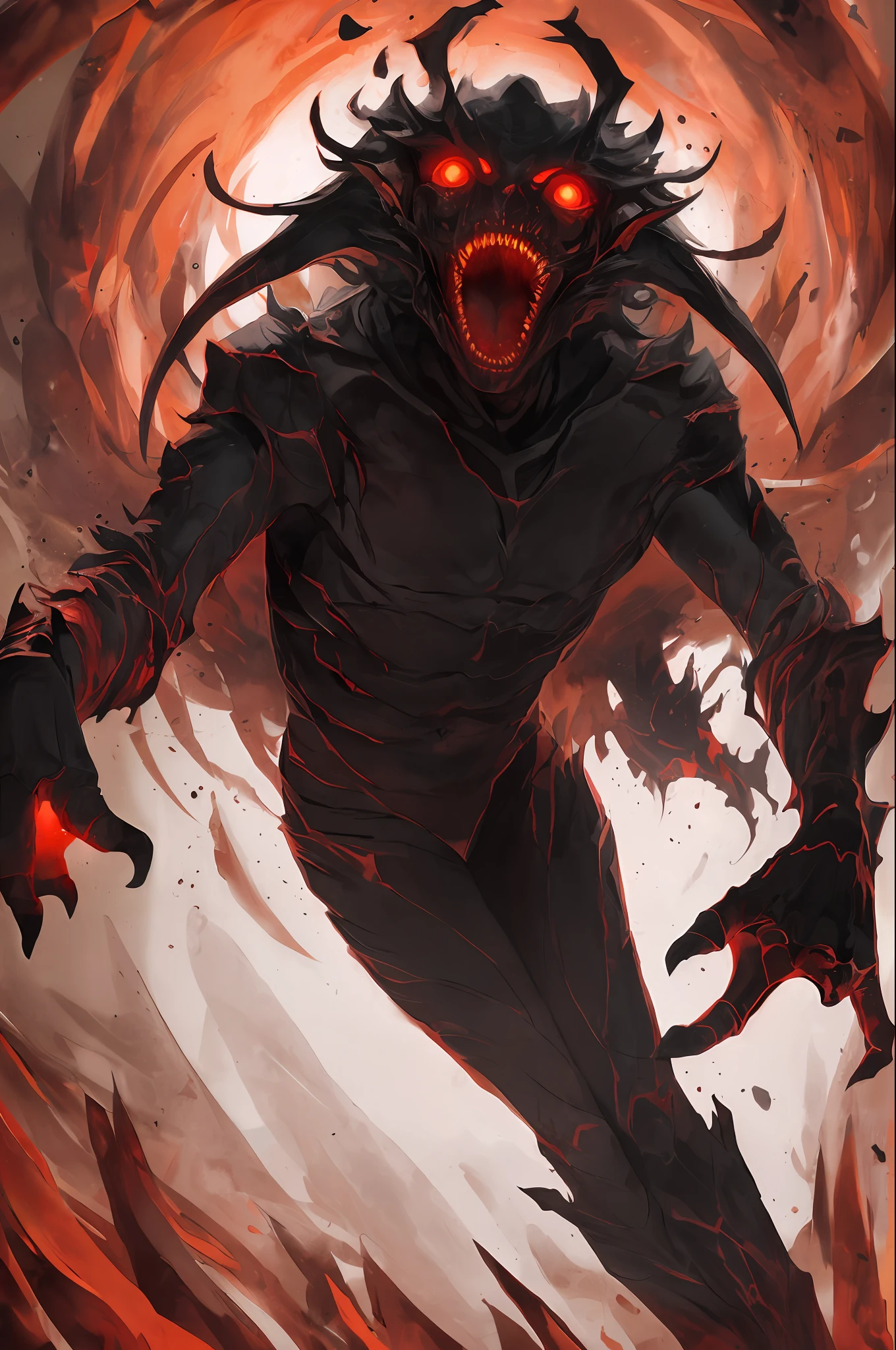 masterpiece, best quality, high quality,(a dark shapeless creature with a dark red glow and red eyes and surrounded by darkness:1.2), (darkness:1.2), abstraction, abyssopelagic, award winning photography, Depth of Field, HDR, extremely detailed, trending on artstation, trending on CGsociety, Intricate, High Detail,