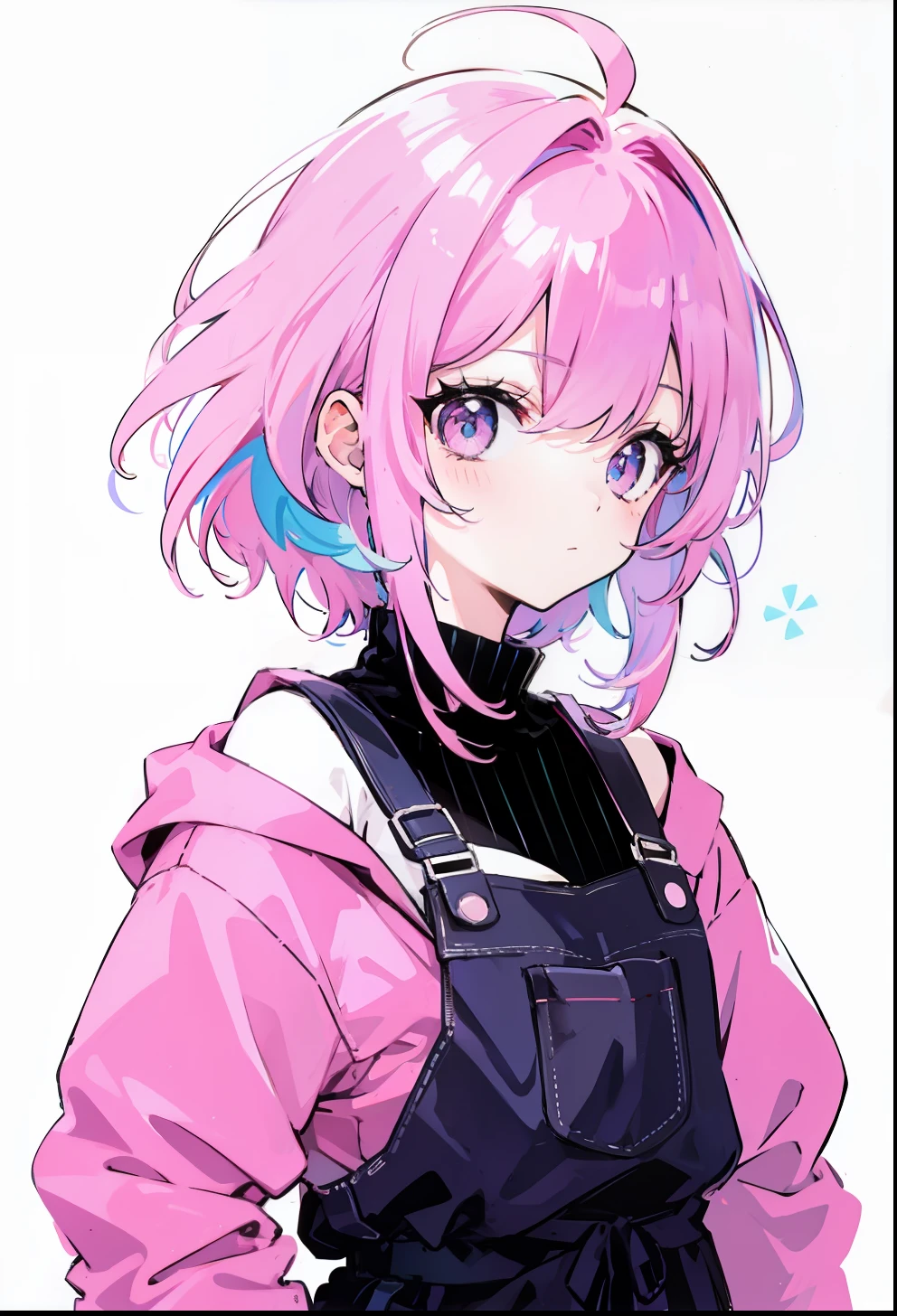 Pink hair,