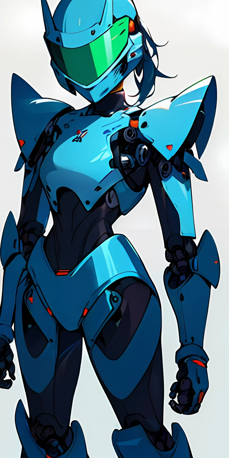 Octane Rendering,full view,8k --niji 5, (best quality, masterpiece, ultra-realistic), (sleek robotic helmet head: 2.1), head and face completely covered with helmet, (head to toe full body image), 1girls, solo, (Bubblegum Crisis style body armor: 2.0), (Knight Saber body armor: 1.9), female shape, robotic exoskeleton, sleek design, futuristic, late 90's anime style, smooth lines, powered exoskeleton, extremely stylized, deviant art, masterpiece, highly detailed, Tokyo cyberpunk style, futuristic, small breasts, entire body image, full body shot, Bubblegum Crash anime, no face, taupe color armor, small round shoulders,