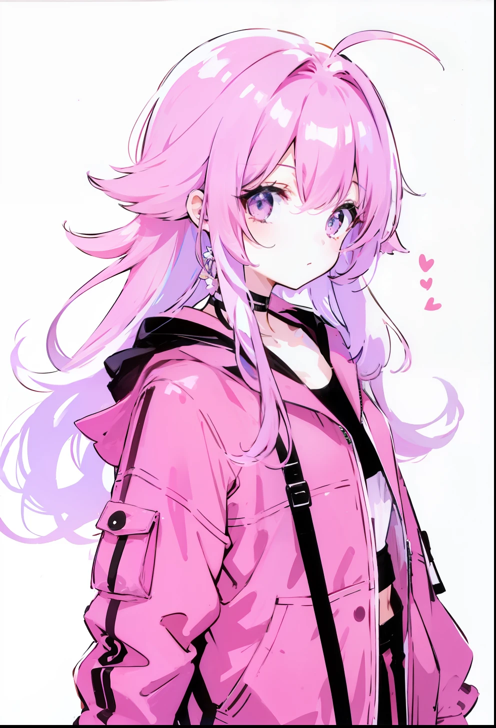 Pink hair,