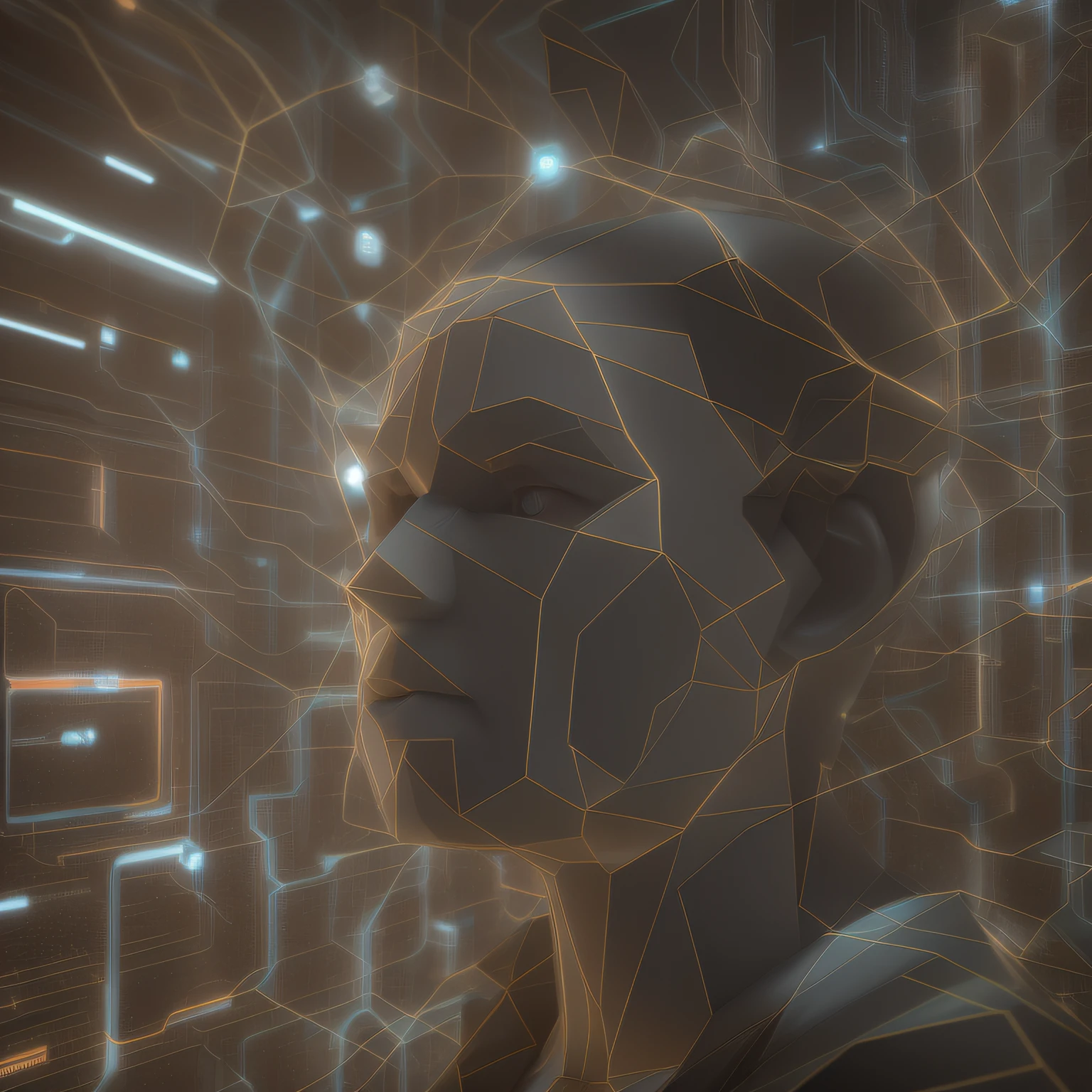 8K UHD, Raw photos from DSLRs, Photorealistic, ultra realisic, Cinematic Lightning, high detailed, High Quality , Close-up of multiple lights on a dark surface, Massive CyberArrays Data Holograms, Encrypted Metaverse, Data holograms, Immerse yourself in the network, making: Beeple, Continuous collaboration with AI, Powerful Artificial Intelligence, Depicted as a sci-fi scene, 3 d render beeple, Beeple!!, I'm hooked on glitch networks.