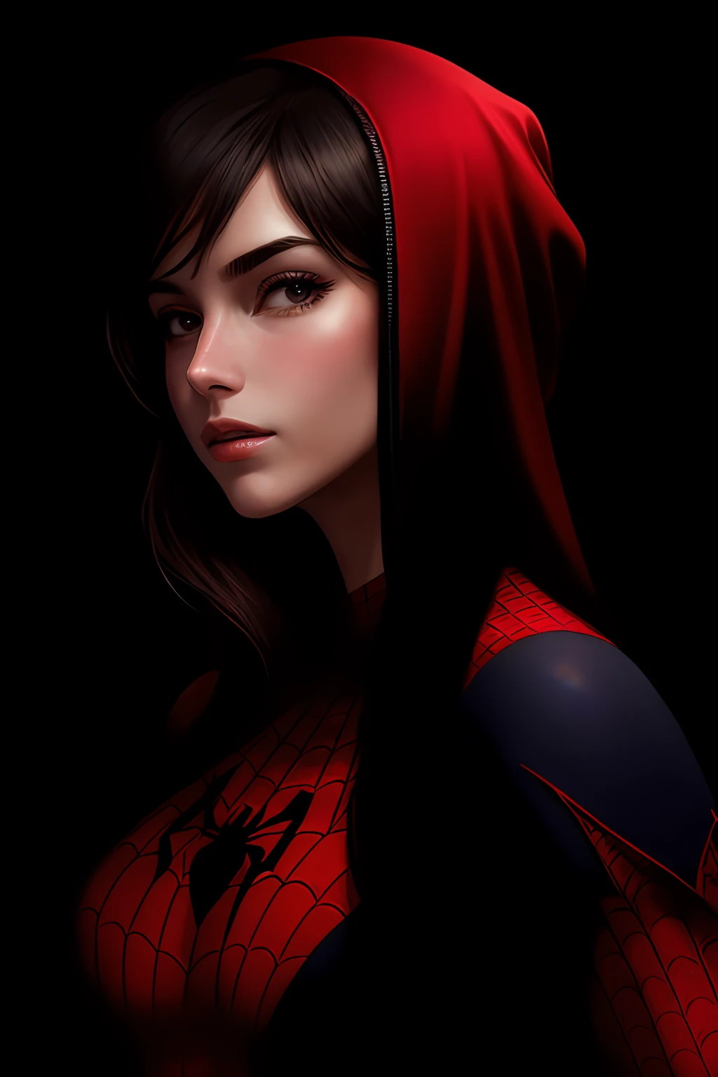 (Award-winning digital work: 1.3) of (Sketch: 1.3), (Energetic: 1.3) Spidey, EmmaRob, CGSociety, ArtStation, (Saturated: 1.3), (Close Portrait: 1.3), (Female: 1.4), (Beautiful: 1.4), (Attractive: 1.3), beautiful, calendar pose, perfectly detailed eyes, studio lighting, themed background