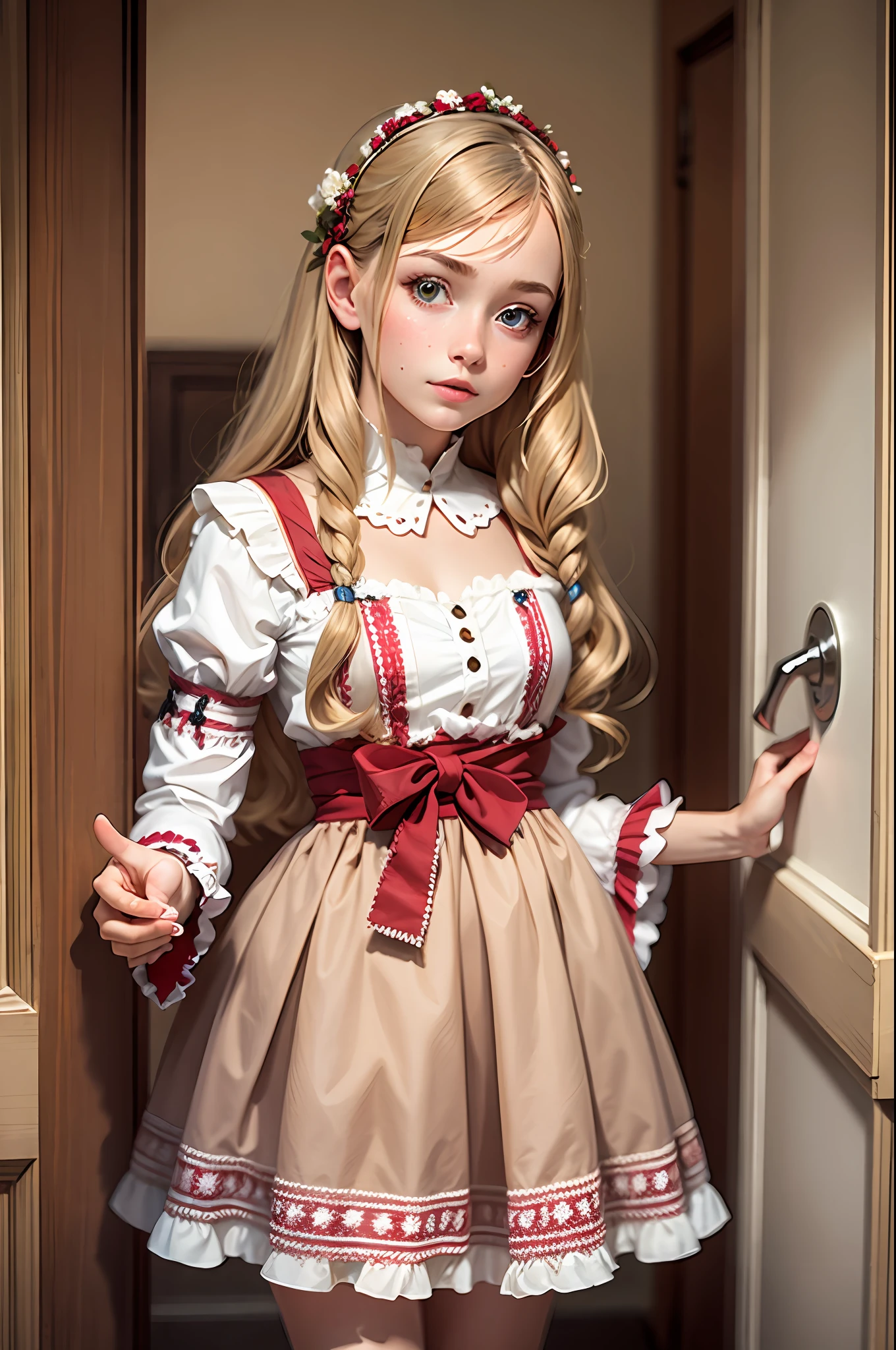 (masterpiece), (best quality), (detailed), 1girl, Scandinavian, Finnish-Norwegian, Swedish-Danish dress