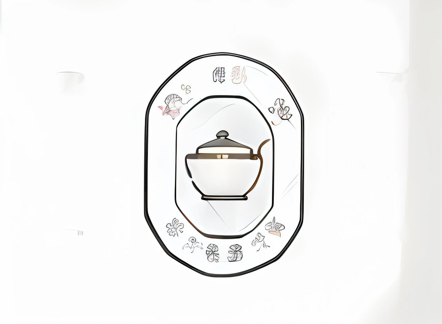 There is a picture of a teapot,There is a teapot on top, in style of pan ren wei,((Qiongmingtang)),(Good tea vessel, good tea), Wang Chen, Middle metaverse, Inspired by Xiao Yuncong, inspired by Pan Tianshou, artwork in the style of z.Show on the. gu, qiangshu, teapot : 1, daopao. -> teapot, Pan Renwei style, Qiongmingtang, Good tea utensils, Wang Chen, Middle Metaverse, Xiao Yuncong, Pan Tianshou, Z style, ancient wind, qiangshu, Teapot Daobao.