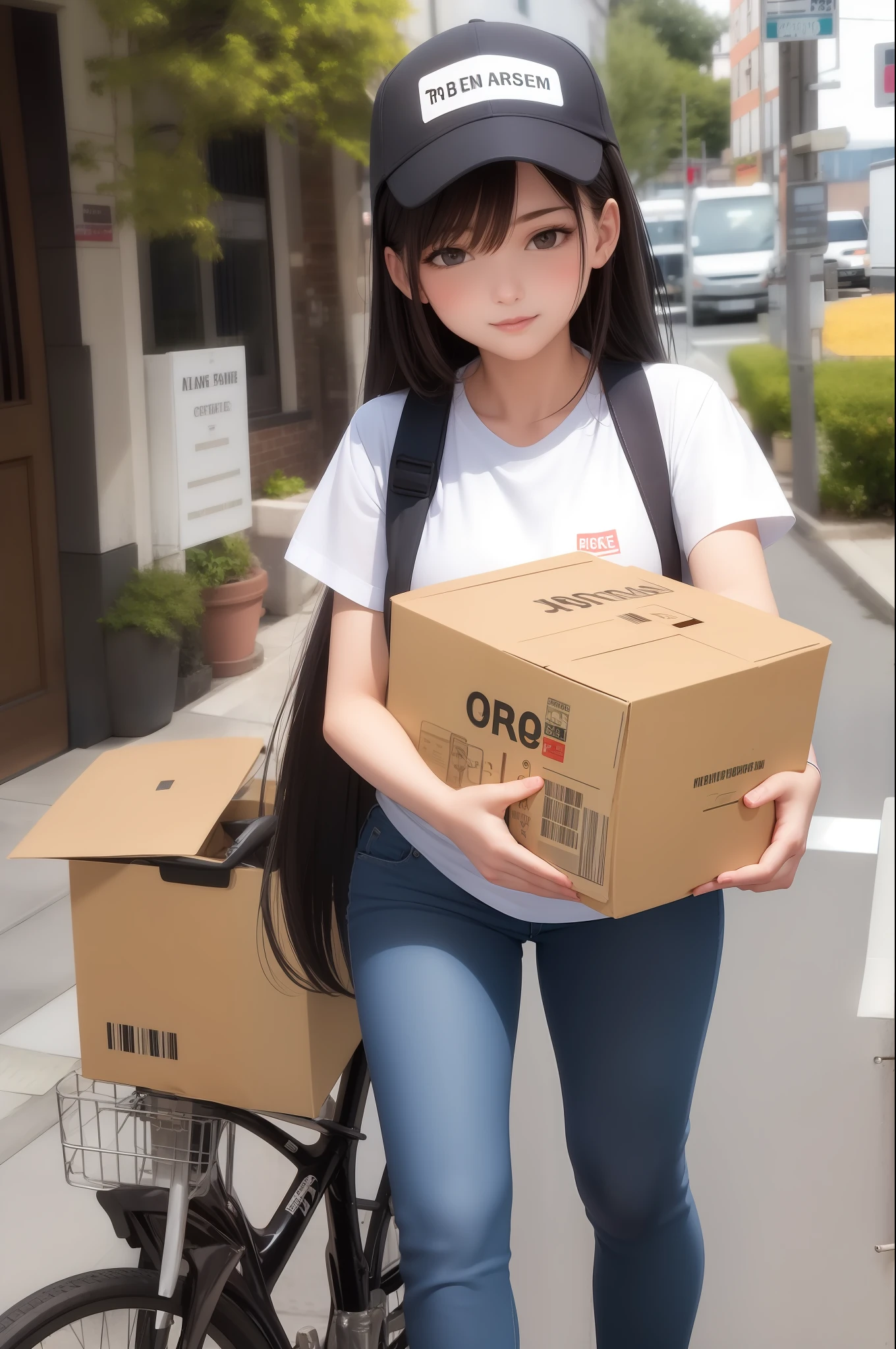 best quality, Delivery boy,Beautuful Women