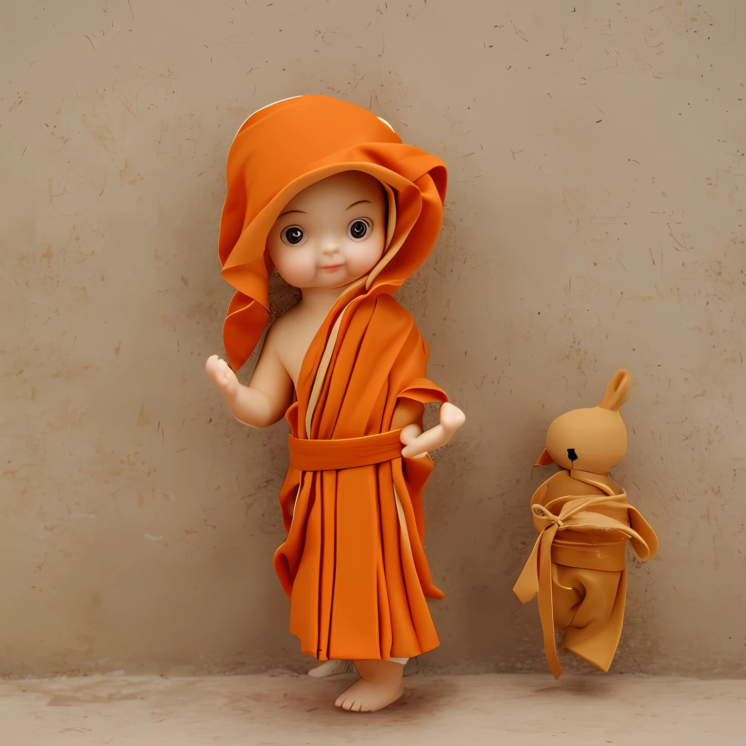 Little monk kids upper body HD