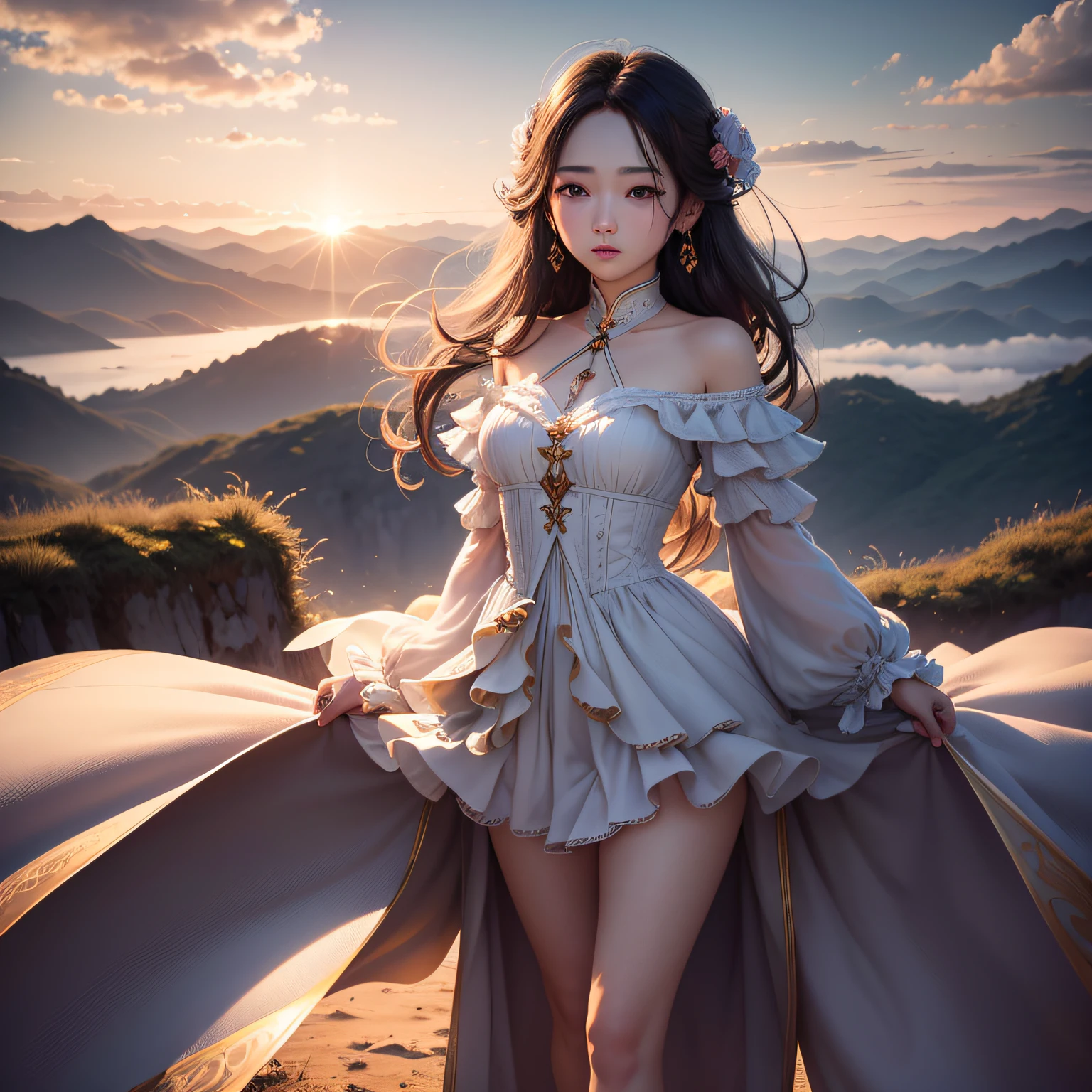 tmasterpiece,Ultimate quality,CG unity 8k wallpaper,Super delicate,Beautiful skies and clouds,Rich natural scenery,Excellent view,A long-won photo contest,Background bokeh,The depth of field is full,HDR high dynamics,True restore,iintricate,Attention to detail,Dramatic,The perfect presentation of Midjourney's artistic style。 --auto