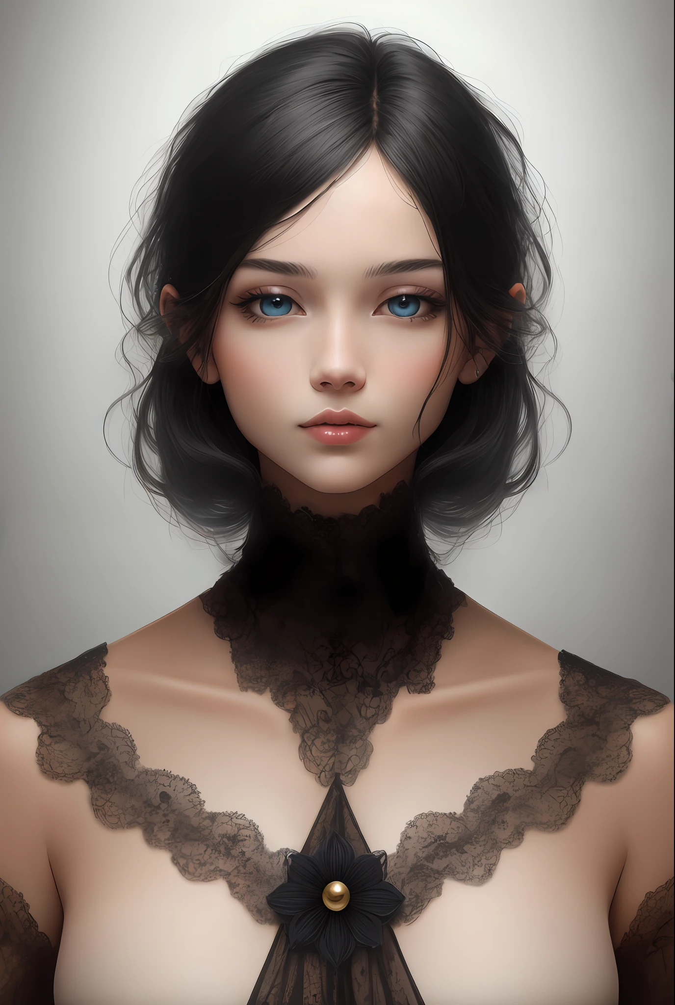 black hair, Surrealism, 8k, super detail