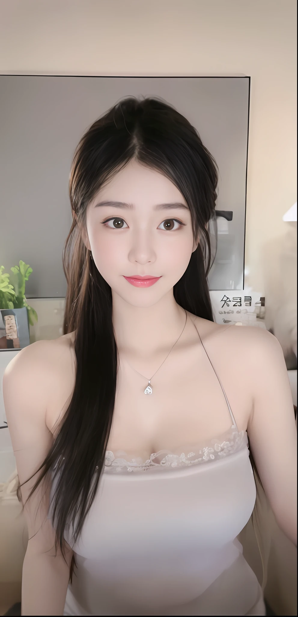 a close up of a woman with long hair wearing a dress, young cute wan asian face, gorgeous young korean woman, belle delphine, beautiful south korean woman, dilraba dilmurat, gorgeous chinese model, wan adorable korean face, girl cute-fine-face, beautiful young korean woman, trending at cgstation, young adorable korean face, popular south korean makeup,  masterpiece, superdeformed, (((full body:1.3))), ultra high res, RAW photo, masterpiece, ultra detailed, 8k, full detailed hair, highres, best quality, ultra high res, ultra detailed face and eyes, (((photorealistic:1.4))), looking at viewer, (((smiling:1.3))), cute, (((large breast:1.5))), (((ray tracing:1.4))), ((((long legs:1.4)))),  Best quality , masterpiece, large hip, Fully facial detailed, beautiful, ((very detailed of hair )) , (((16 years old:1.2))), thin lips, big eyes, highres, seducing, blue eyes , slim waist, 8k:1.2, 16k:1.2, highres,
karol bak uhd, inspired by hajime sorayama,