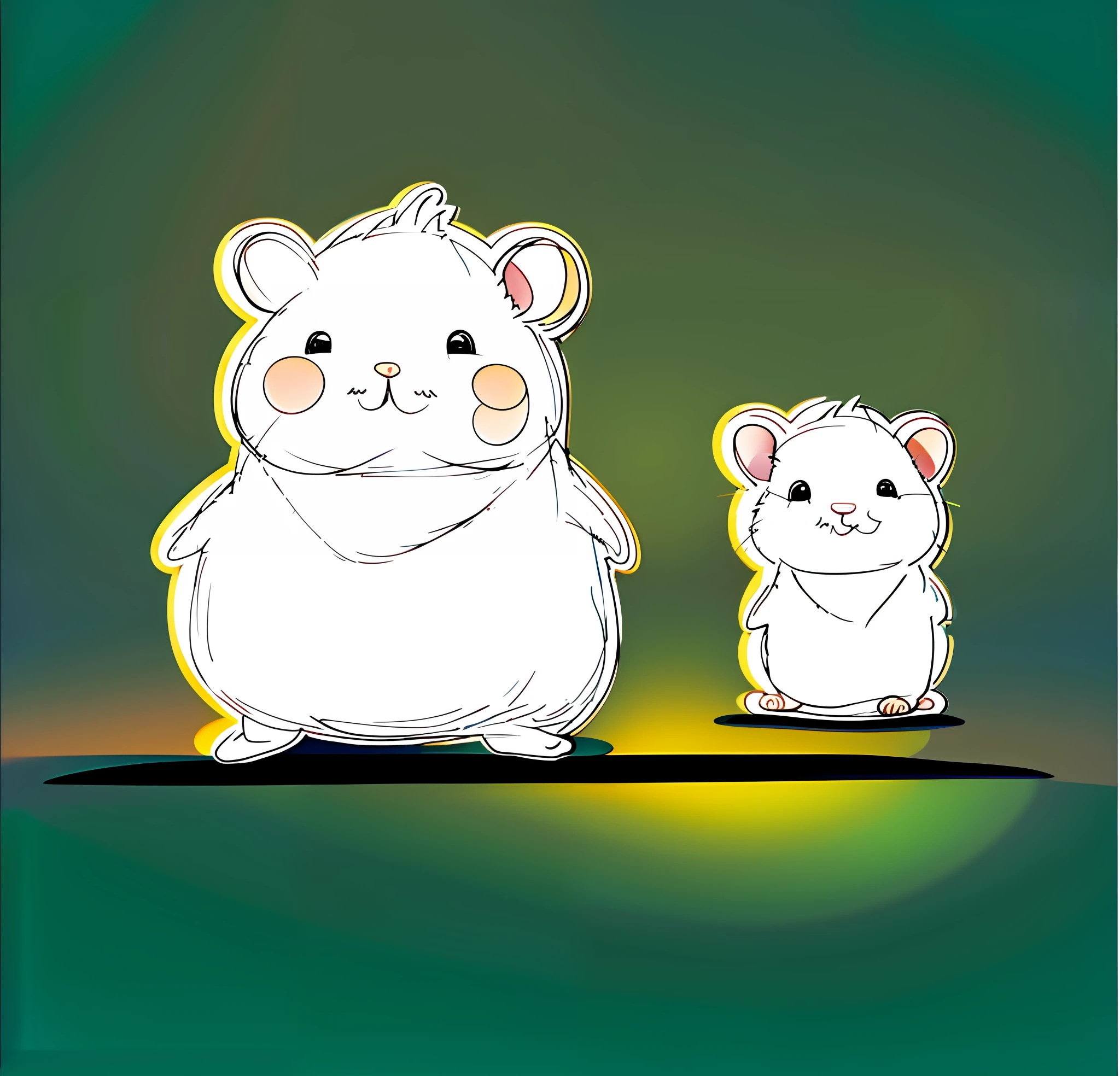 Drawings of hamsters and hamsters, hamsters, hamster, Line sketch!!, Line sketch, minimalist line art, Simple lines of art, r/awww, Simple line art, thick lineart, The concept of rejection, inspired by Maruyama Ōkyo, hamsters holding rifles, merged character, Outline sketch, inspired by Gusukuma Seihō