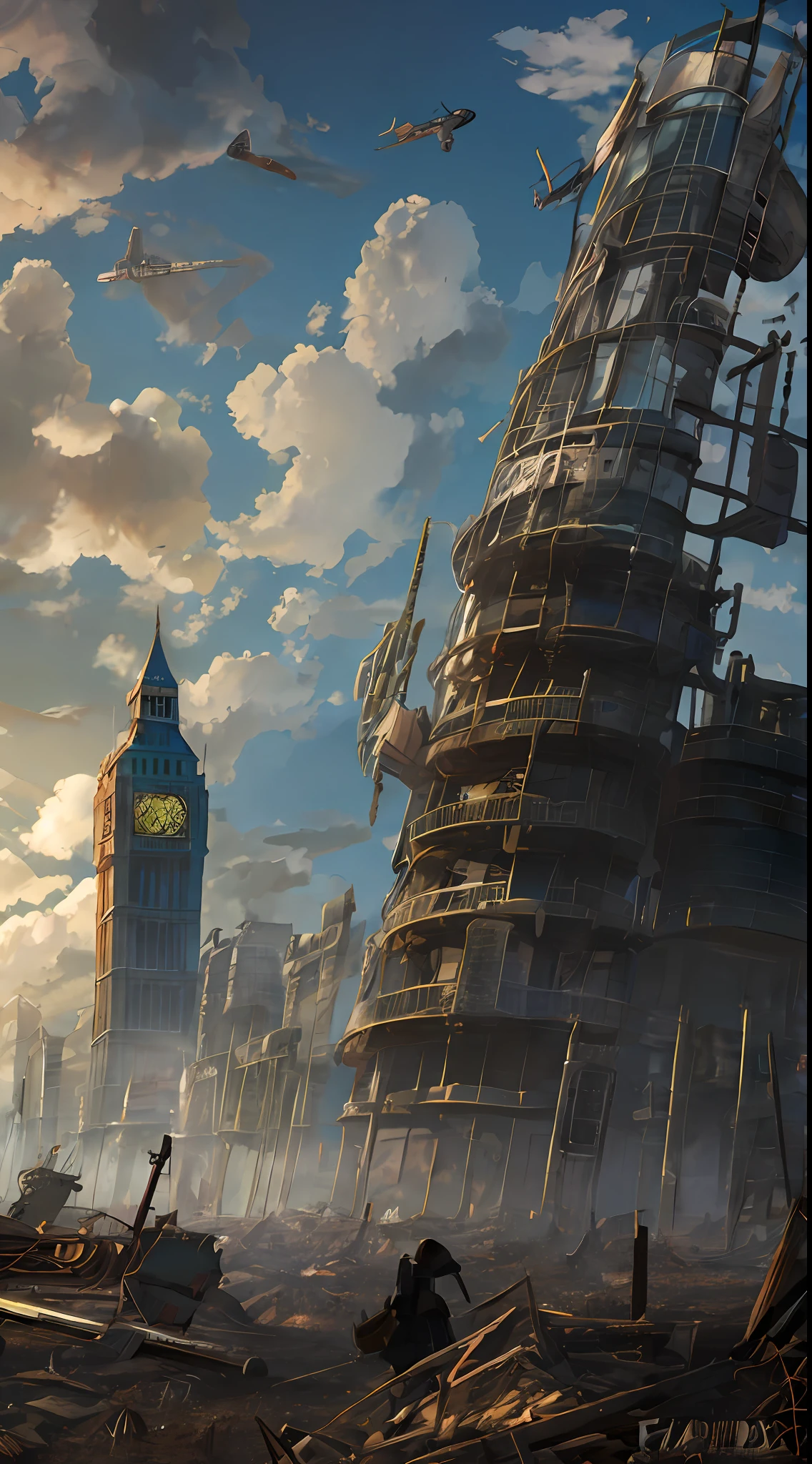 sombrio, apocalyptic wind, Londres, futuro, wrecked