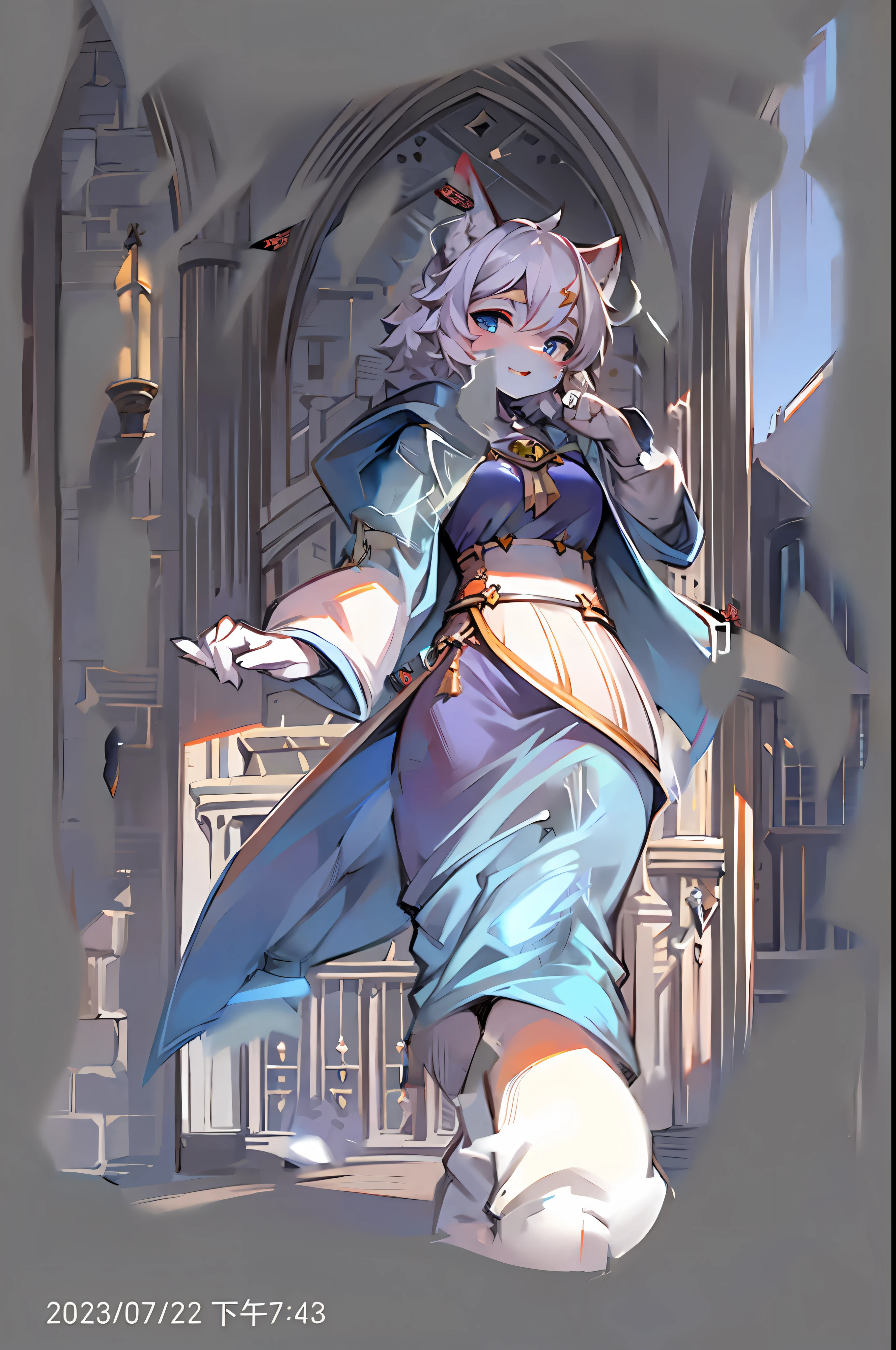 Castle balcony background