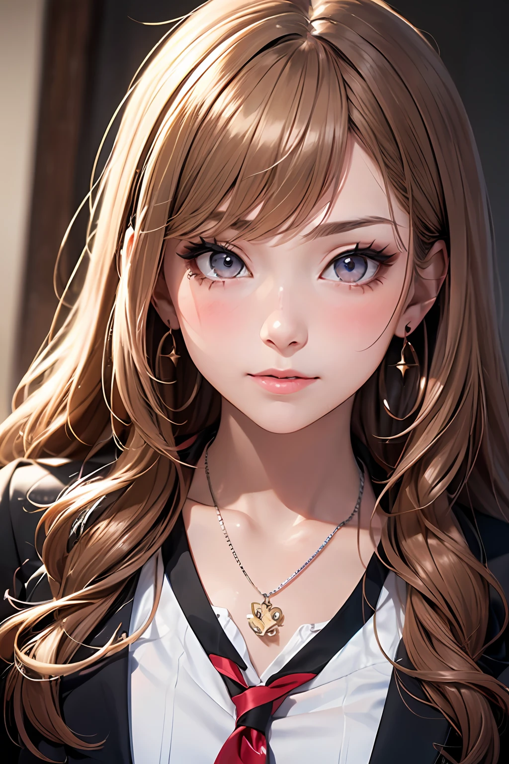 (Masterpiece: 1.3), (Maximum resolution: 1.2), (Ultra HDTV: 1.2), Cinema light, Ultra HDTV, (Detailed eyes and skin), (Detailed facial features), HDR, 8k resolution, Sharp Focus: 1.2, Perfect style, beautiful face, accurate, anatomically correct, highly detailed face and skin texture, detailed eyes, brown eyes, double eyelids, thin eyebrows, glitter eyeliner: 1.2, natural cheeks, glossy skin, fair skin: 1.2, shiny little necklace and earrings, (glossy lips: 1.4),
BREAK
They are Wearing High school uniform, (embarrassed:1.2), (blush:1.2), Innocent and Cute 1 girl, (((and 1 cool boy:1.5))),
