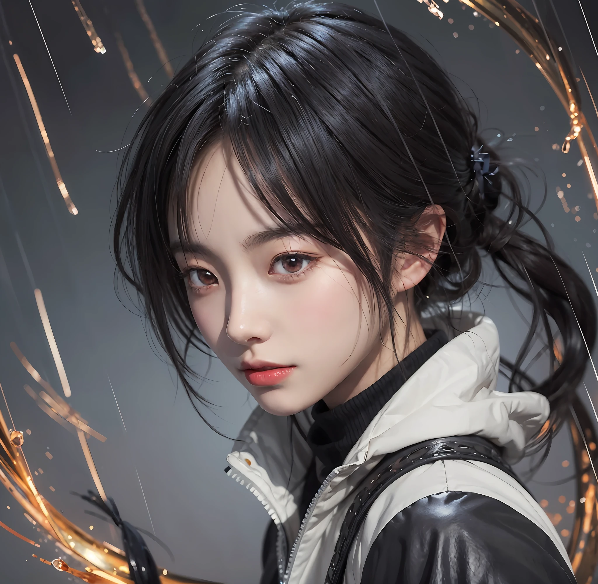 animemanga girl, Guviz-style artwork, by Yang J, detailed portrait of an anime girl, Stunning anime face portrait, Guviz, inspired by Yanjun Cheng, rossdraws portrait, Digital anime illustration, a beautiful anime portrait, By Li Song, Portrait of an anime girl, Guweiz on ArtStation Pixiv,The text of the hair is more detailed