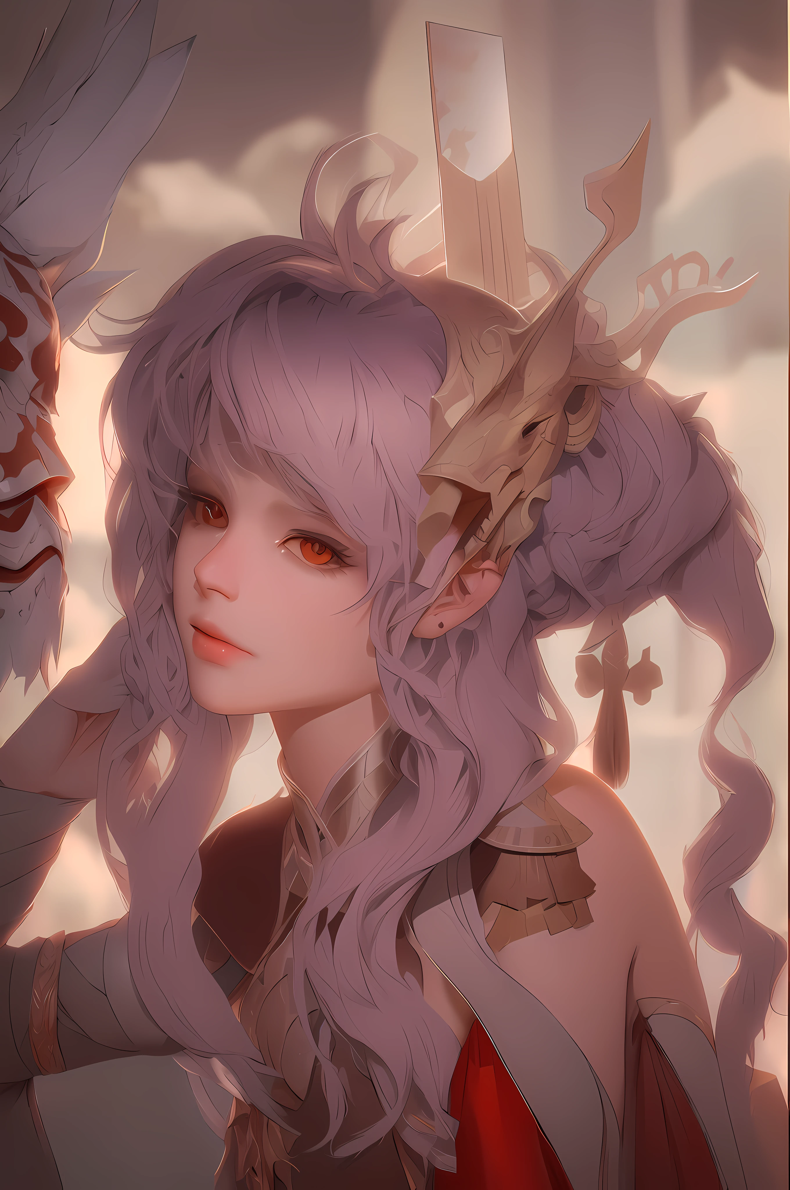 drawing of a girl with a dragon head and a bird on her shoulder,((Best quality)), ((masterpiece)), (detailed:1.4), 3D, an image of a beautiful female,HDR (High Dynamic Range),Ray Tracing,NVIDIA RTX,Super-Resolution,Unreal 5,Subsurface scattering,PBR Texturing,Post-processing,Anisotropic Filtering,Depth-of-field,Maximum clarity and sharpness,Multi-layered textures,Albedo and Specular maps,Surface shading,Accurate simulation of light-material interaction,Perfect proportions,Octane Render,Two-tone lighting,Wide aperture,Low ISO,White balance,Rule of thirds,8K RAW,