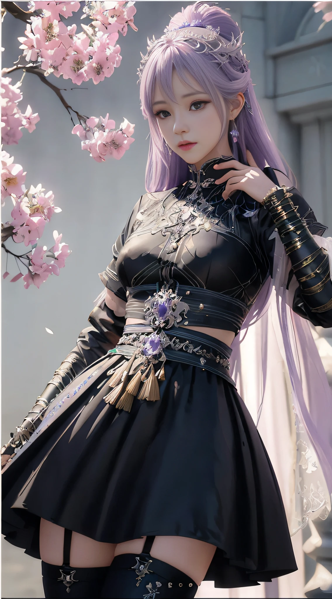 anime - style image of a woman dressed in a white and purple dress, 4 k detail fantasy, 3 d render character art 8 k, anime highly detailed, smooth anime cg art, trending on cgstation, 8k high quality detailed art, goddess. extremely high detail, hyperdetailed fantasy character, highly detailed character, 2. 5 d cgi anime fantasy artwork