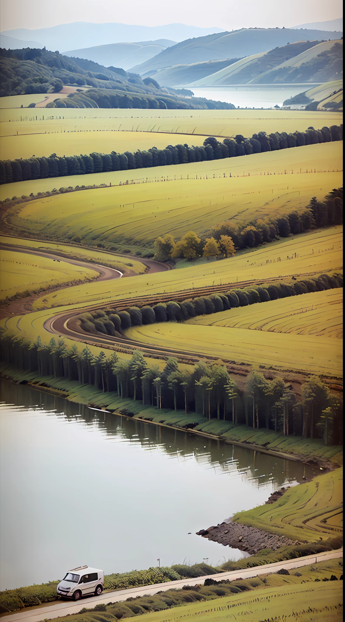 beautiful landscape, morning, --auto