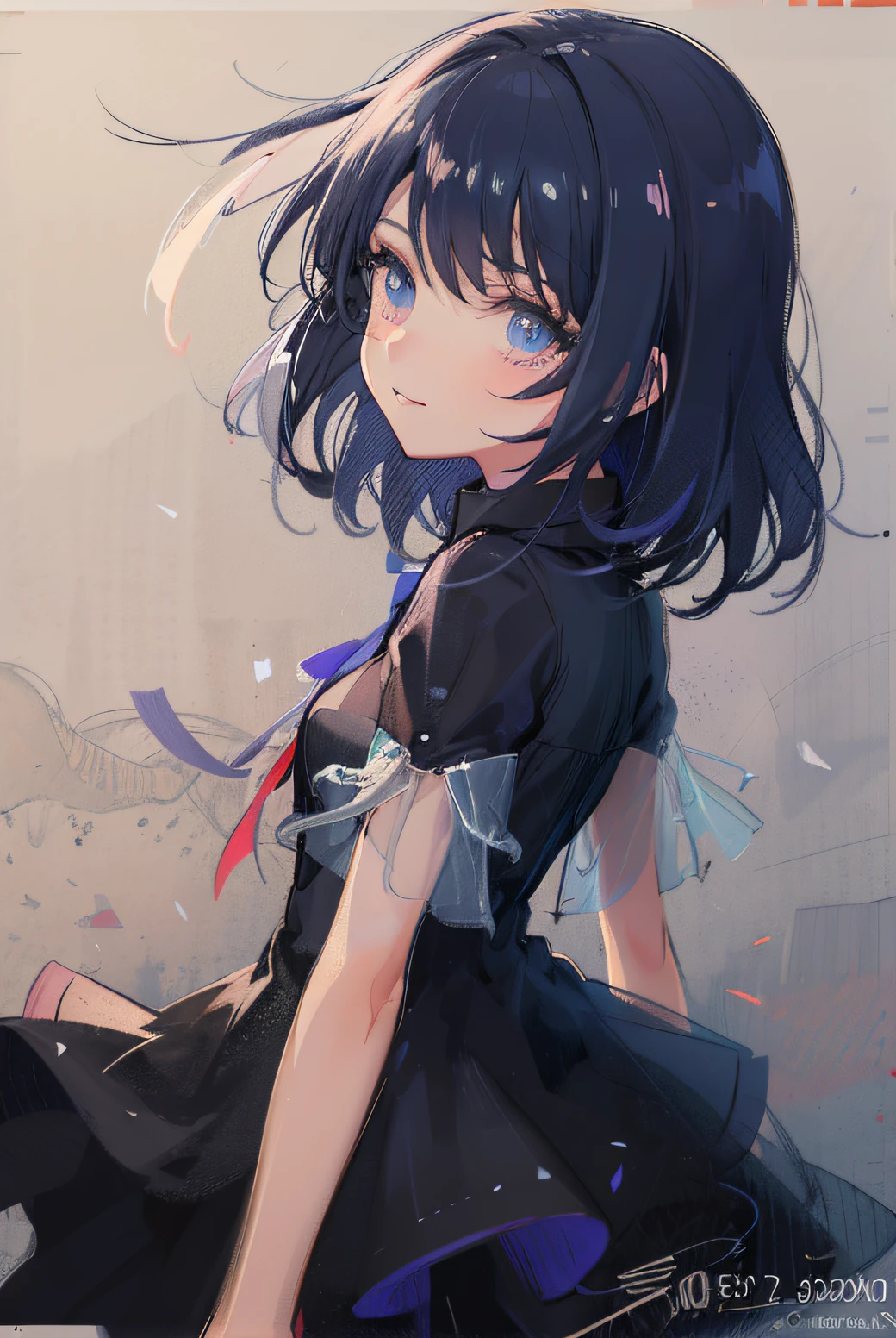 (Very detailed CG unity 8k wallpaper),clean backdrop, natural soft light, best qualtiy, hyper-detailing,a drawing of a girl with long hair and a dress, loli in dress, small curvaceous loli, anime sketch, sketched, anime style drawing, clean anime outlines, small loli girl, Line sketch, traditional drawing style, chibi girl, Anime girl, Cute anime style, Anime Paintings, anime shading), An anime girl, an anime drawing