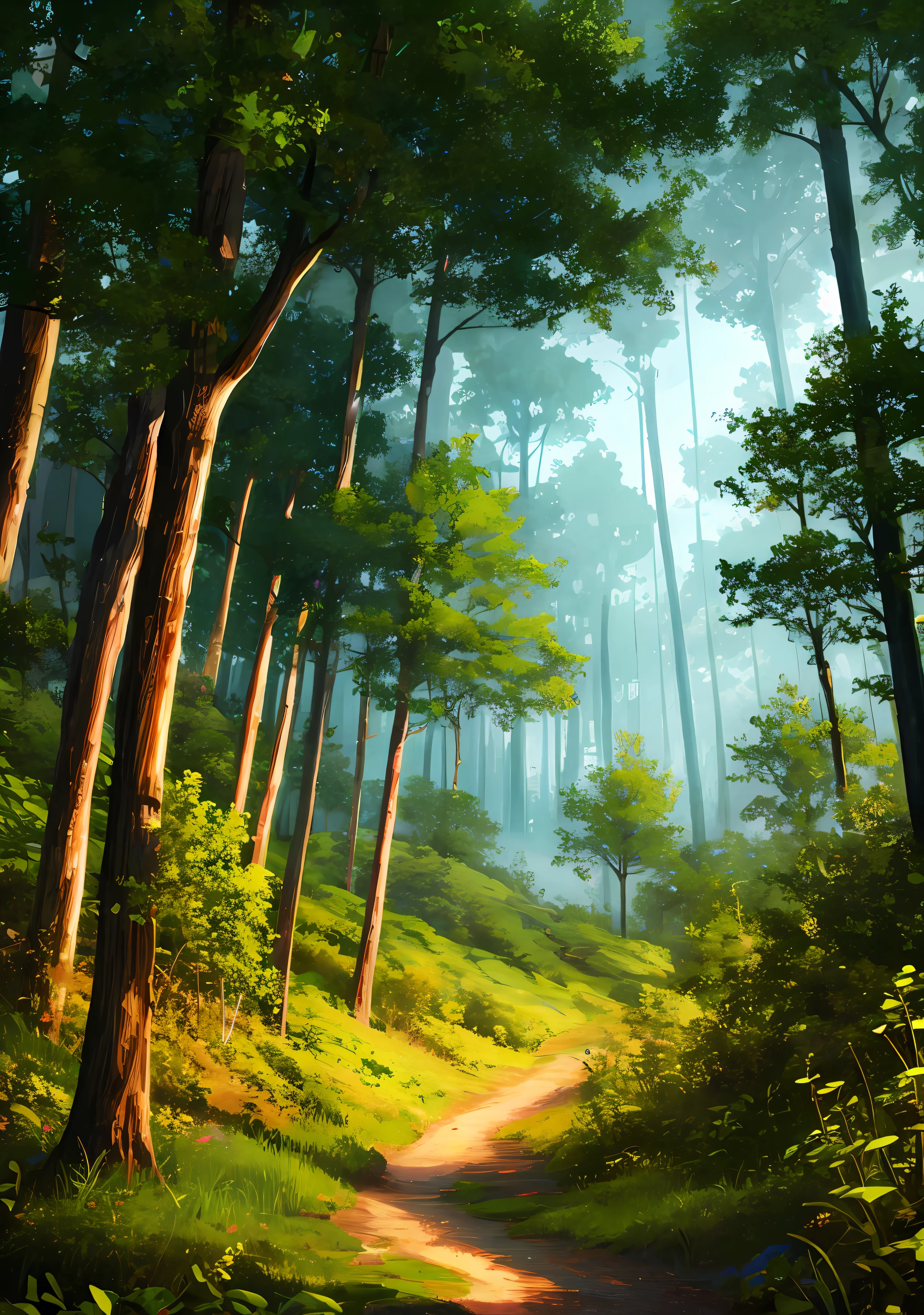 Wallpaper asthetic, forest, night