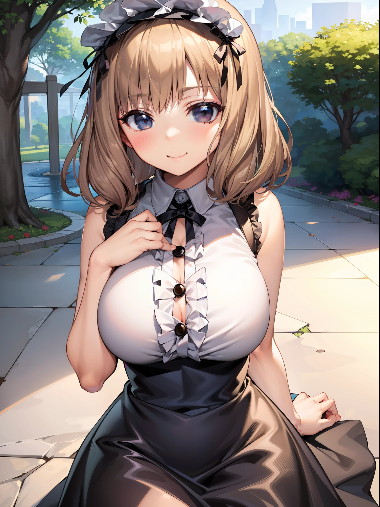 A mischievous and playful girl ,loli,chibi,Lolita big breasted,Lolita huge breasts