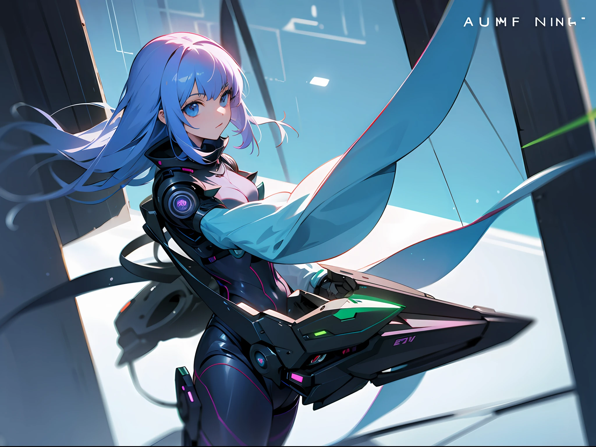 anime girl realista cyber punk --auto