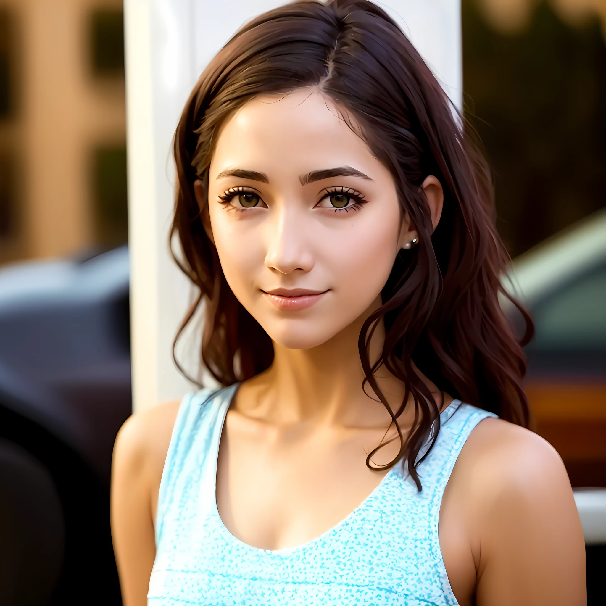 there is a woman with a necklace on her neck posing for a picture, cabelos pretos e olhos grandes, Kailee Mandel, Retrato Sophie Mudd, yael shelbia, pale-skinned persian girl, pale skin and dark eyes, menina com cabelo preto, retrato de alta qualidade, infp mulher jovem, belos olhos enormes, menina jovem bonita
