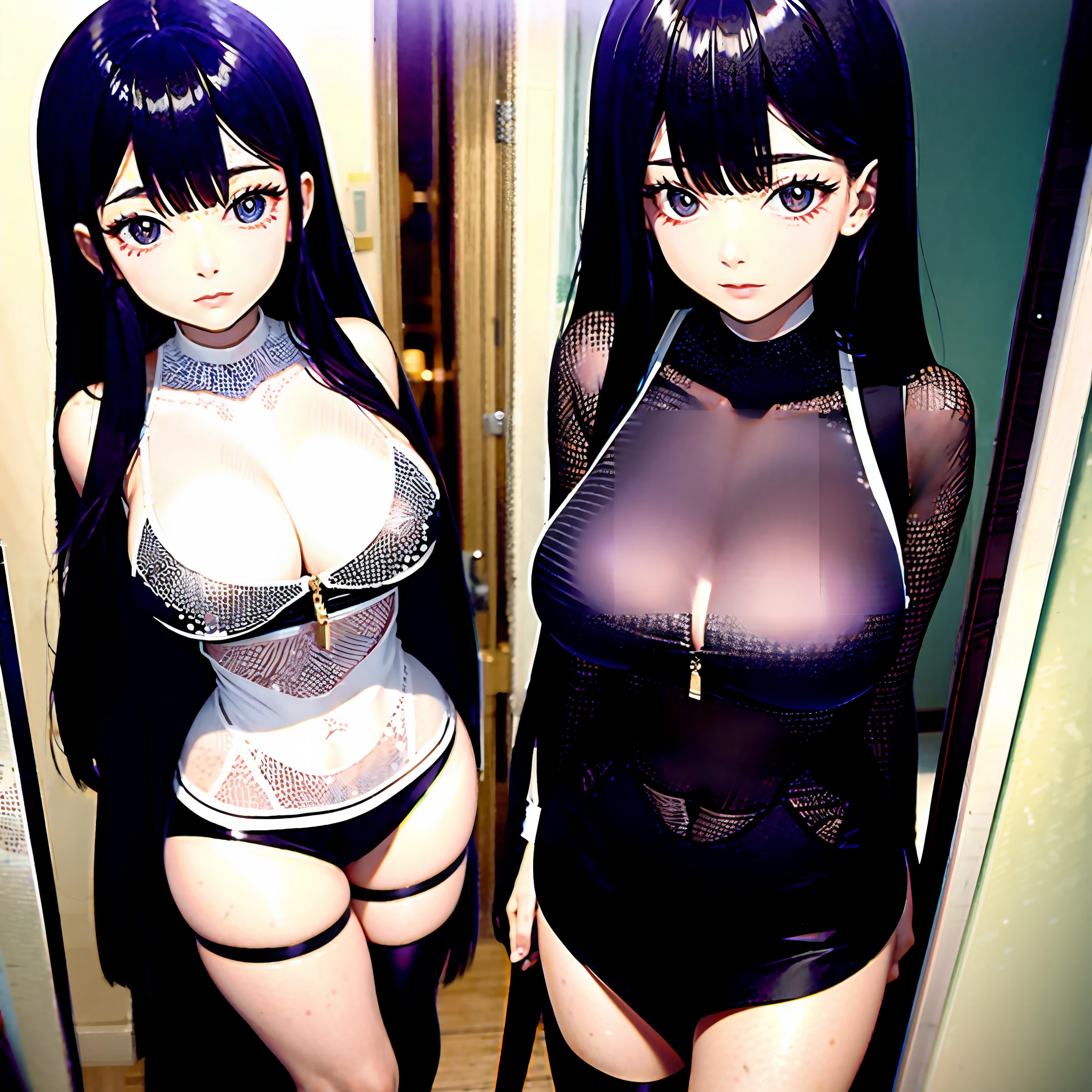 bit girl，See-through installation，Bigchest，Reveal privacy