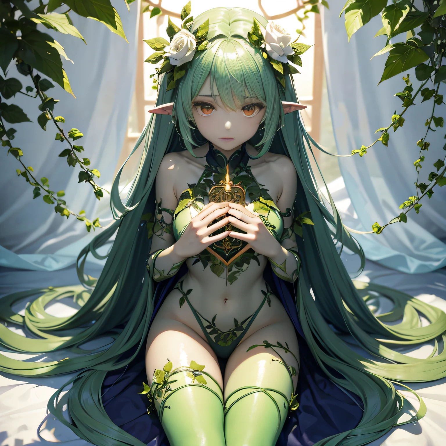 personification femele Dressed in ivy Wrapping the plant around the body a beauty girl Mystical Fictional creatures chimera Human-shaped plants Tentacles grow from the body Ivy-like material grows from the body Cross-legged pose Physical education sitting Red eyes
Captivating beauty
The relationship between magic and witchcraft
Beings that control humans
Tragic element
German folklore
Fusion of plant and human
Symbol of seduction
Mystical story
folklore