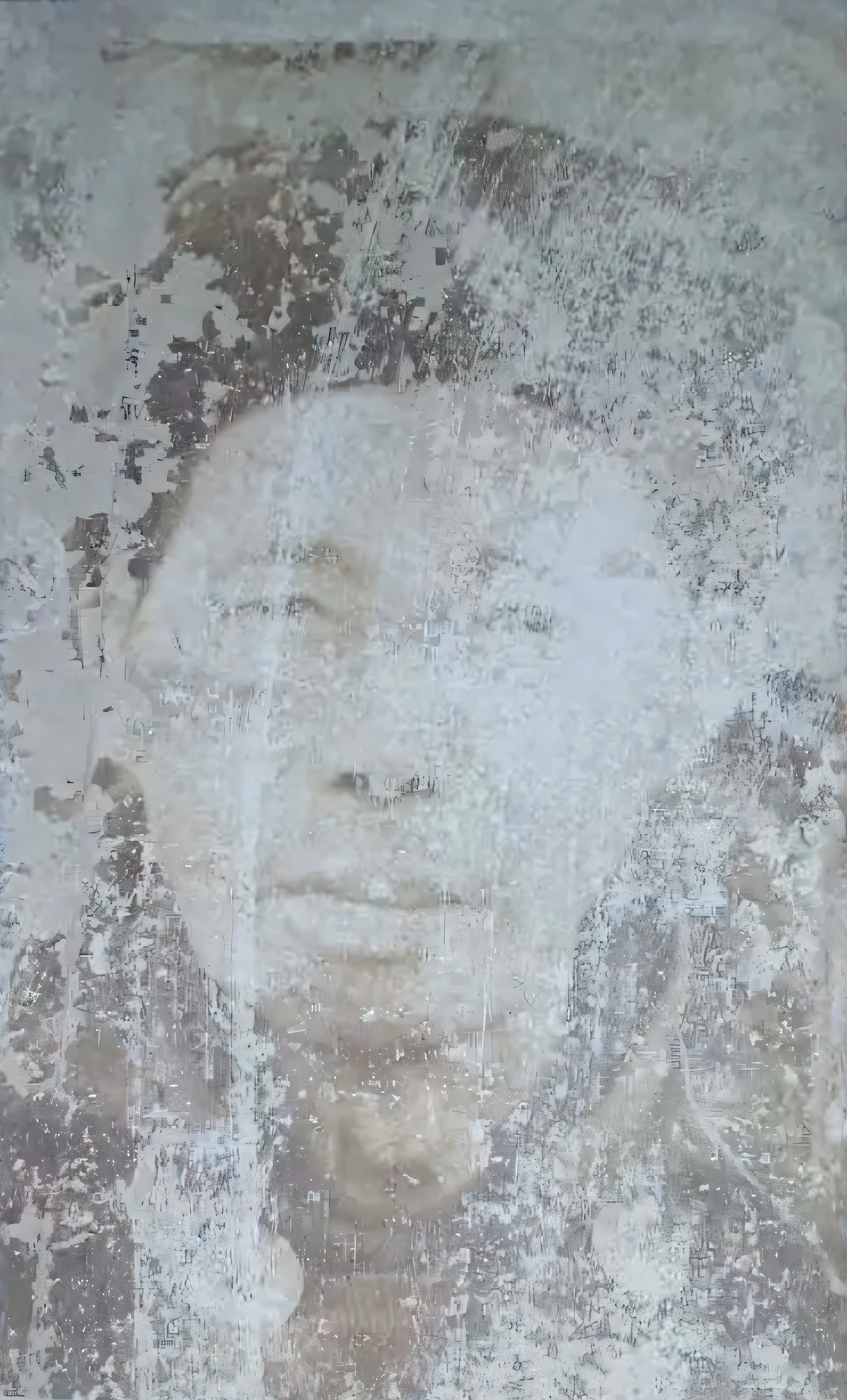 A photo of a man in a hat and tie, grainy damaged photo, her face is coated in a whitish, damaged photo, grainy photo of an ugly woman, lost photo, cursed photograph, rare classified photo, very famous photo, lost photo, victo ngairich grainy texture, photograph taken in 2 0 2 0