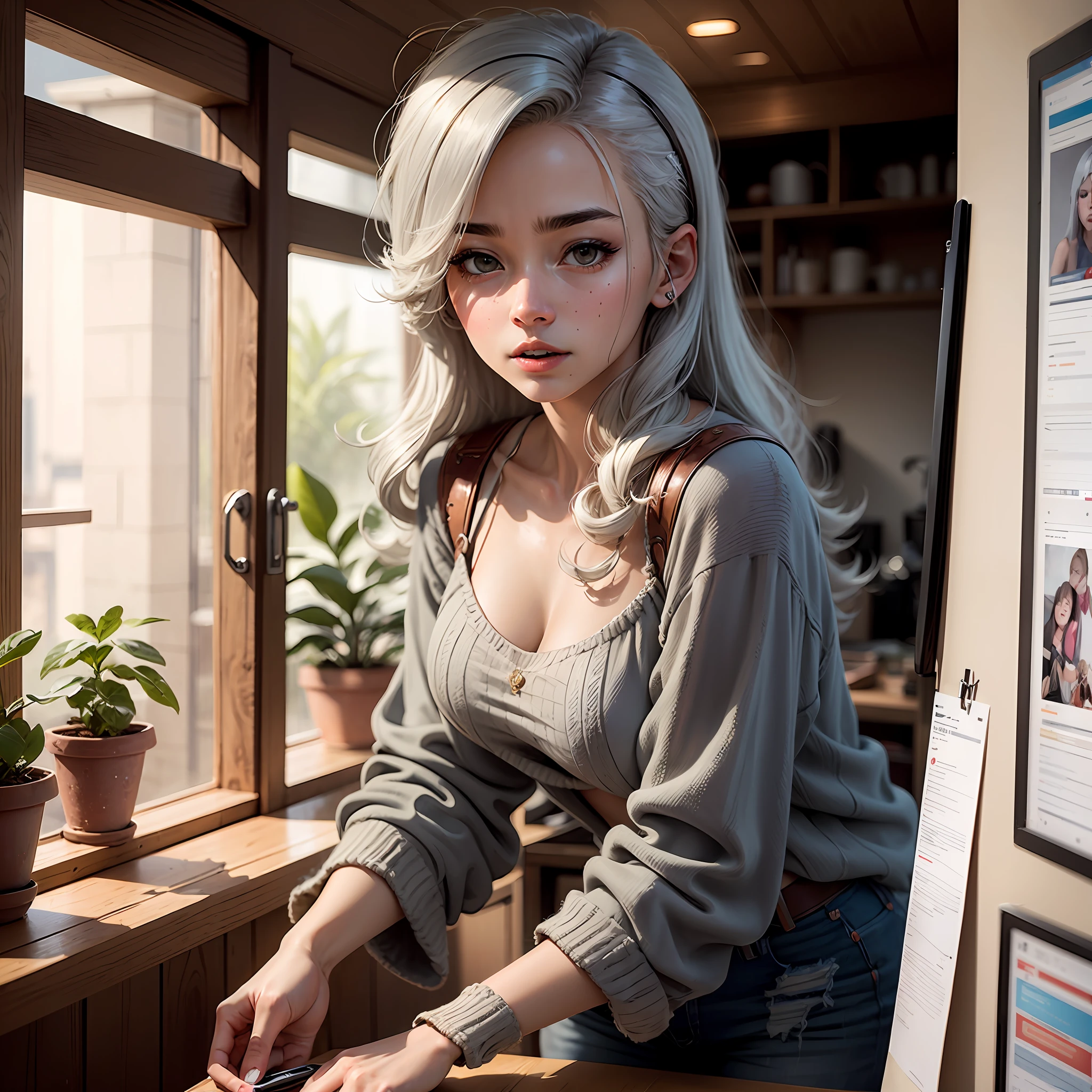 with gray hair --auto