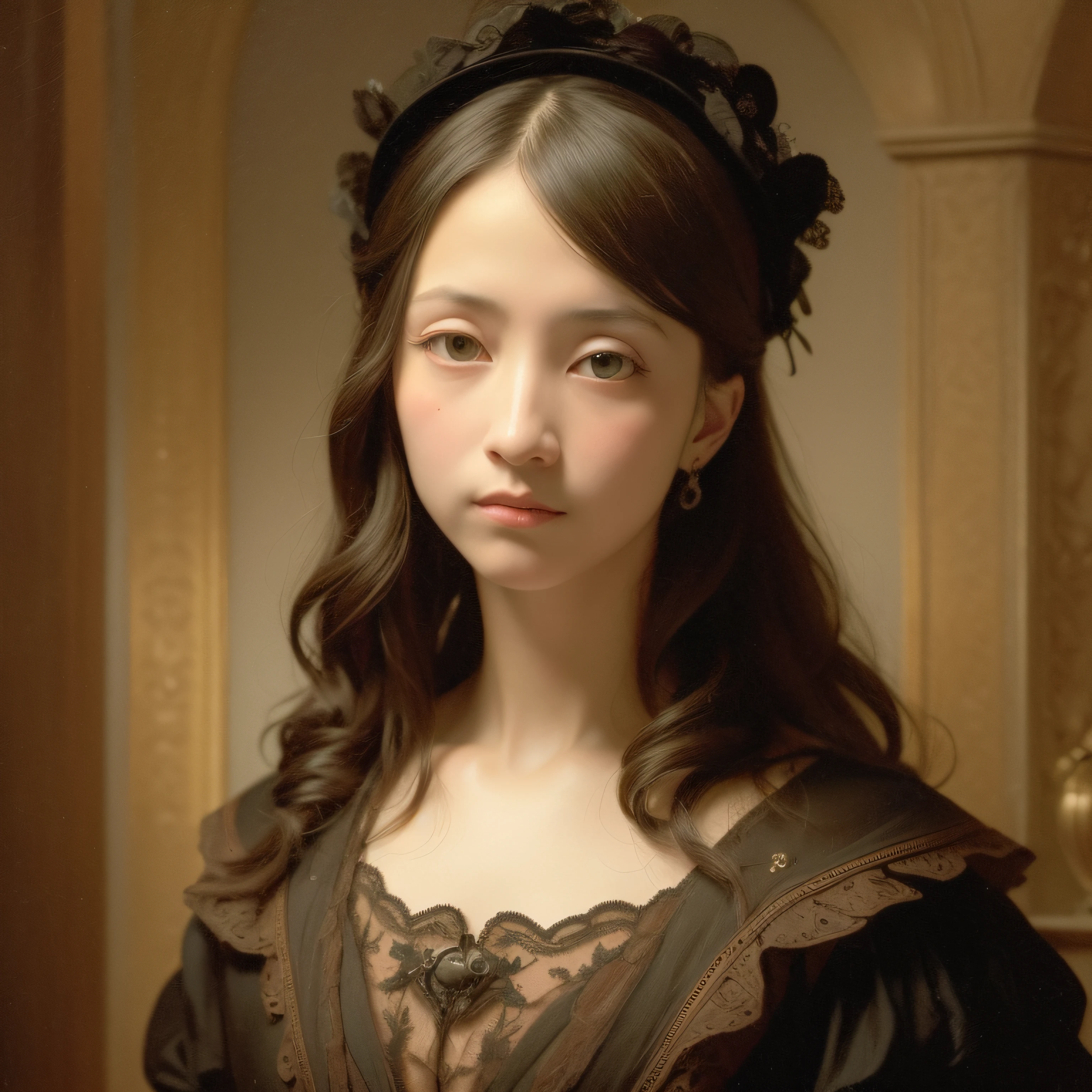 (extremadamente detallado, obra maestra, La mejor calidad), Estilo oscuro, intense illumination, rostro con arrugas, deforme, monstruoso, un anciano con Colmillos finos, amenazante. Rococo composition. Luz de caravaggio