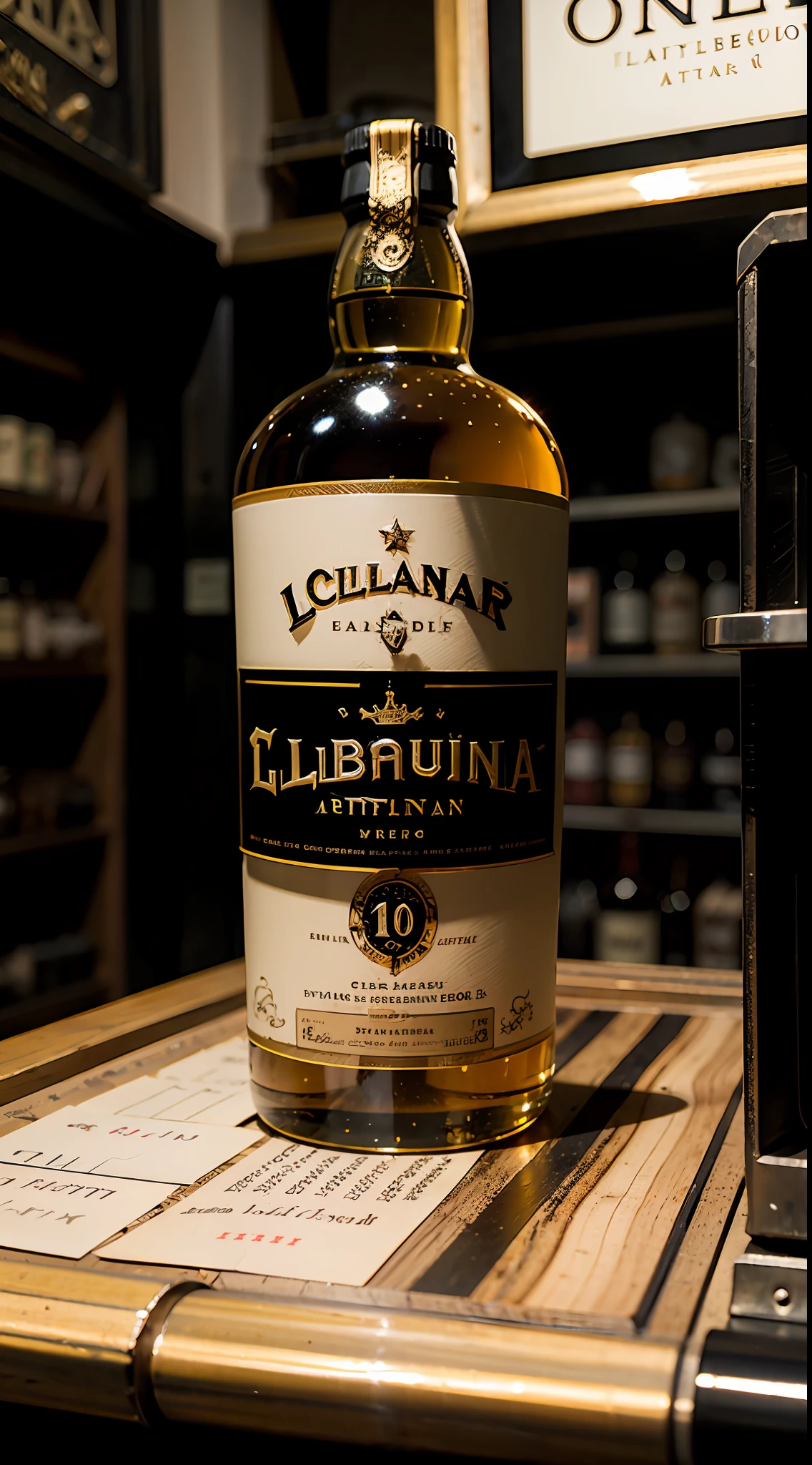 "obra maestra, artefacto destilador de licor de luna steampunk, taberna clandestina,