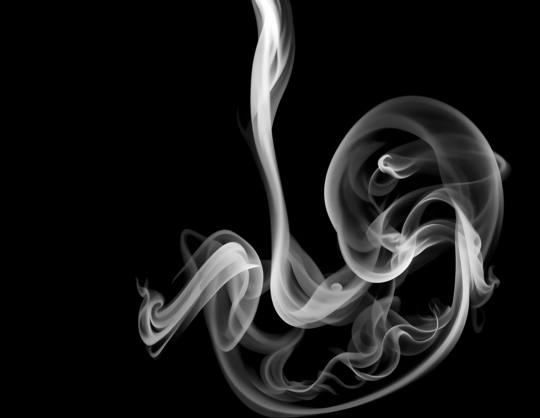 Smoke swirling in the air on black background, swirly smoke, wispy tendrils of smoke, Swirls of smoke, Wisps of swirling smoke, Swirling smoke shape, Swirls of smoke, Spiral smoke, Swirling smoke, liquid smoke twisting, Smoke background, smoke tendrils, Swirling smoke, Thick swirling smoke