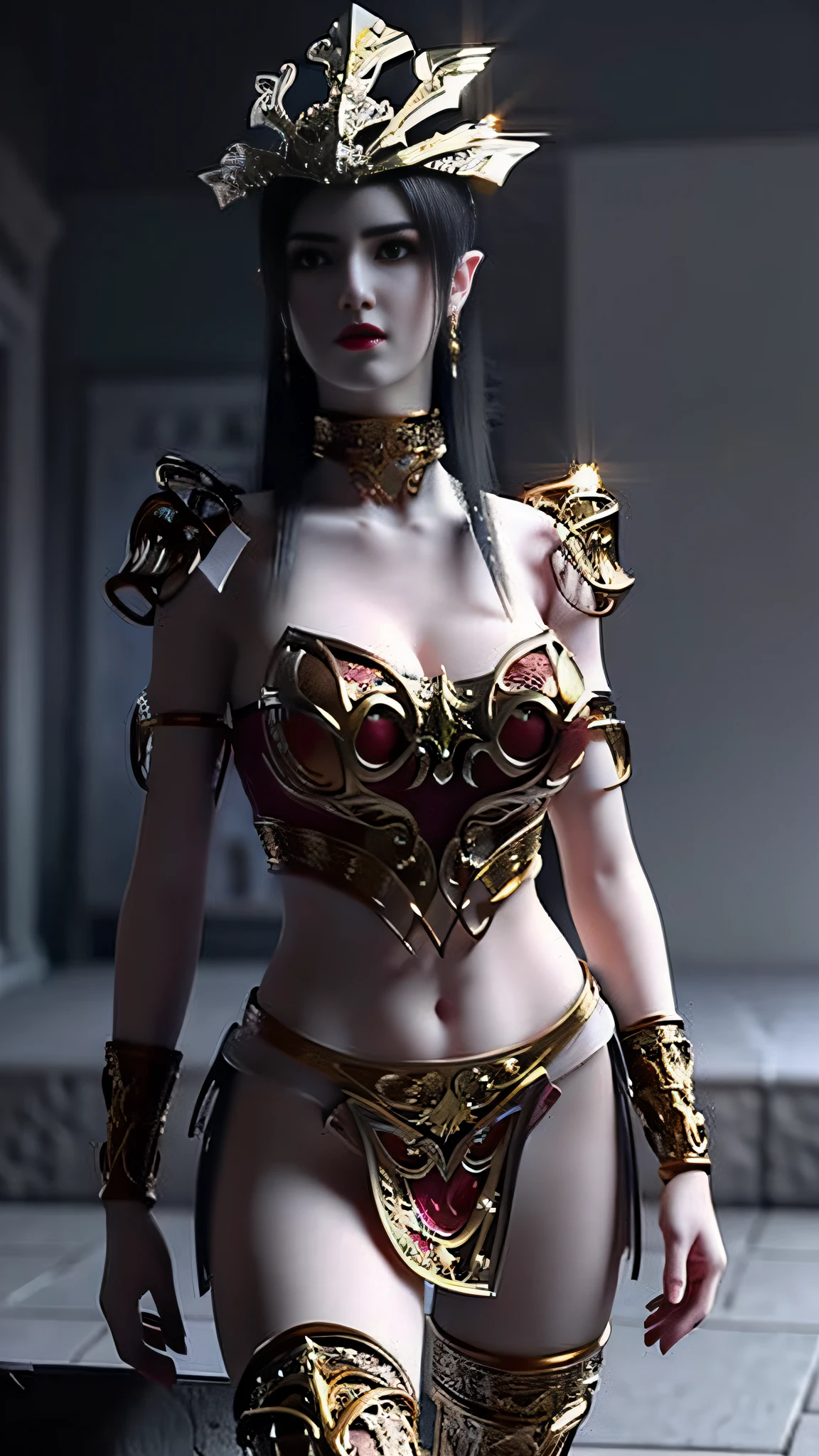 8K portrait of a young girl，short hair and tanned skin，see-through wet lingerie，Naked of breast，a flat chest，see through fabric，Cut the fabric，ellegance，highly  detailed，A majestic，Digital photography，surrealism painting，Half Dress，Crotch，big breasts beautiful（tmasterpiece，Sideslit，Fine beautiful eyes：1.2），HDR nudity，Masterpiece, Best quality,（Realistic：1.3）,realskin,Yuzu,High heel,(1 girl,(full body)),Photo,18yr old, (Red) dress,With long black hair,Long legs, Fantastic White High Heels, Beautiful Custom Figure,,(1girll), Breasts,[Delicate and ornate gem-encrusted heels],Pure white background,1girll, Armor, black_Hair, Al, ((Red high heels)),v4
