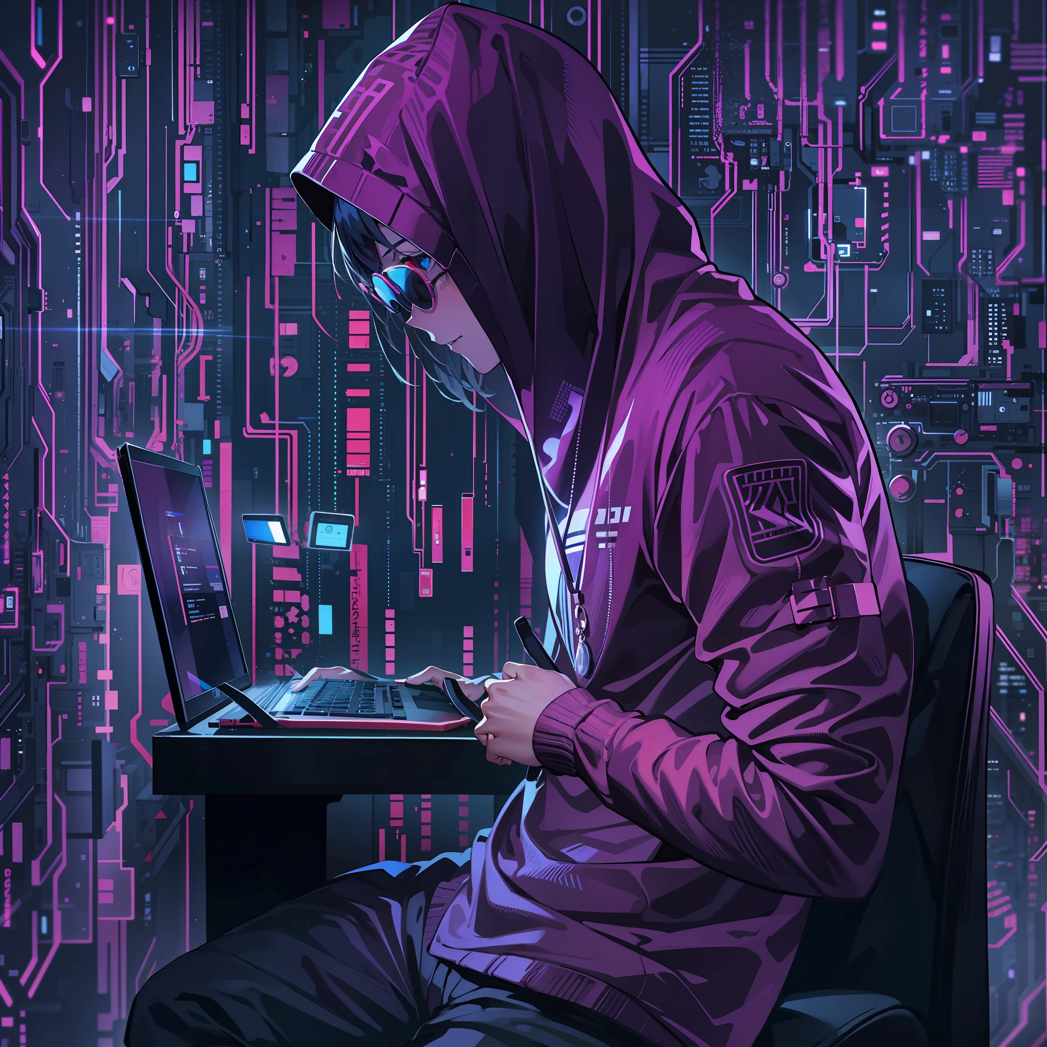 hacking，male people，MLM background，hyper HD