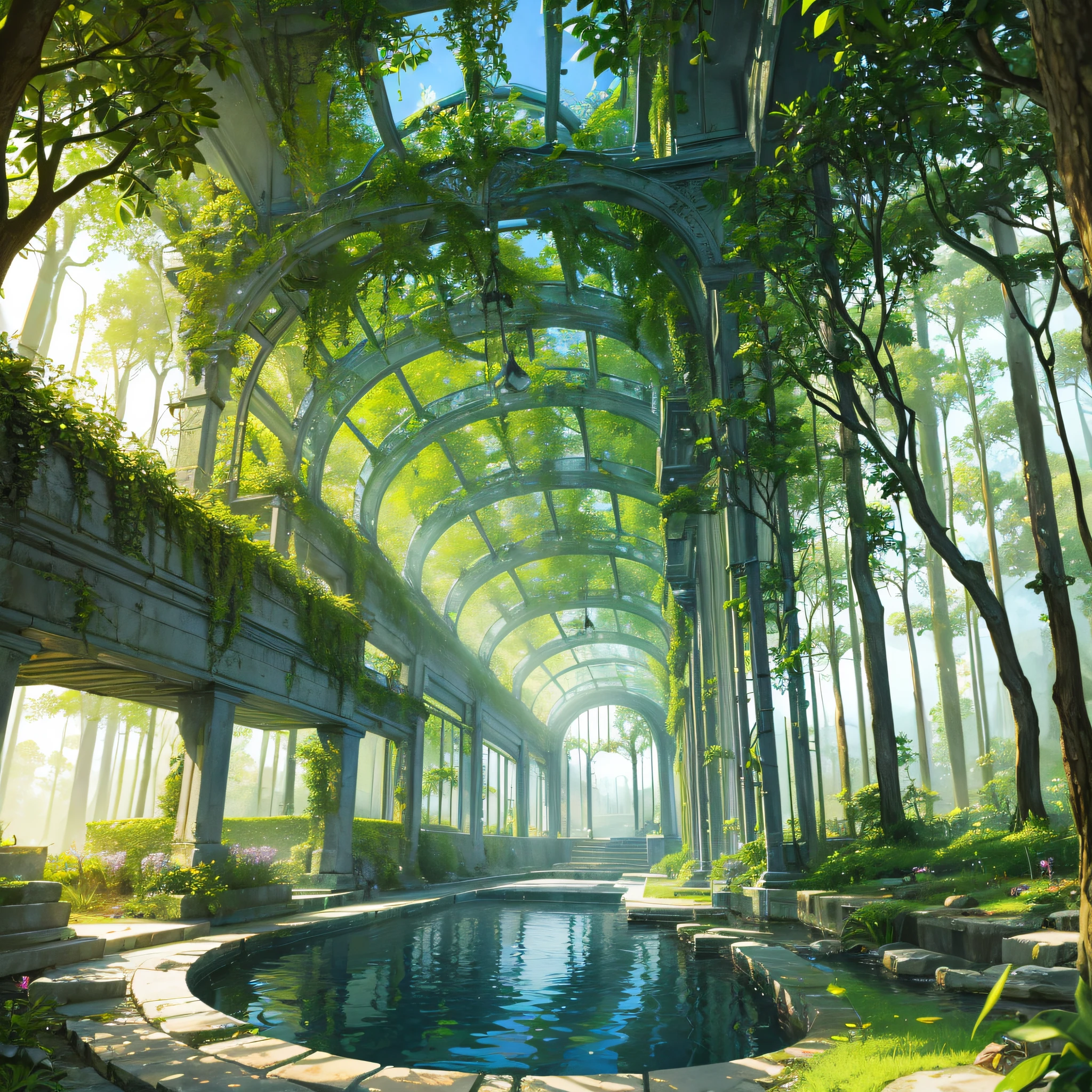 lugar calmo, place for meditation, lugar bem slubime, lugar de paz, realista, ultra detalhes, floresta, uma fogueira, raios de luzes, lugar um pouco mais escuro mas com luz natural --auto