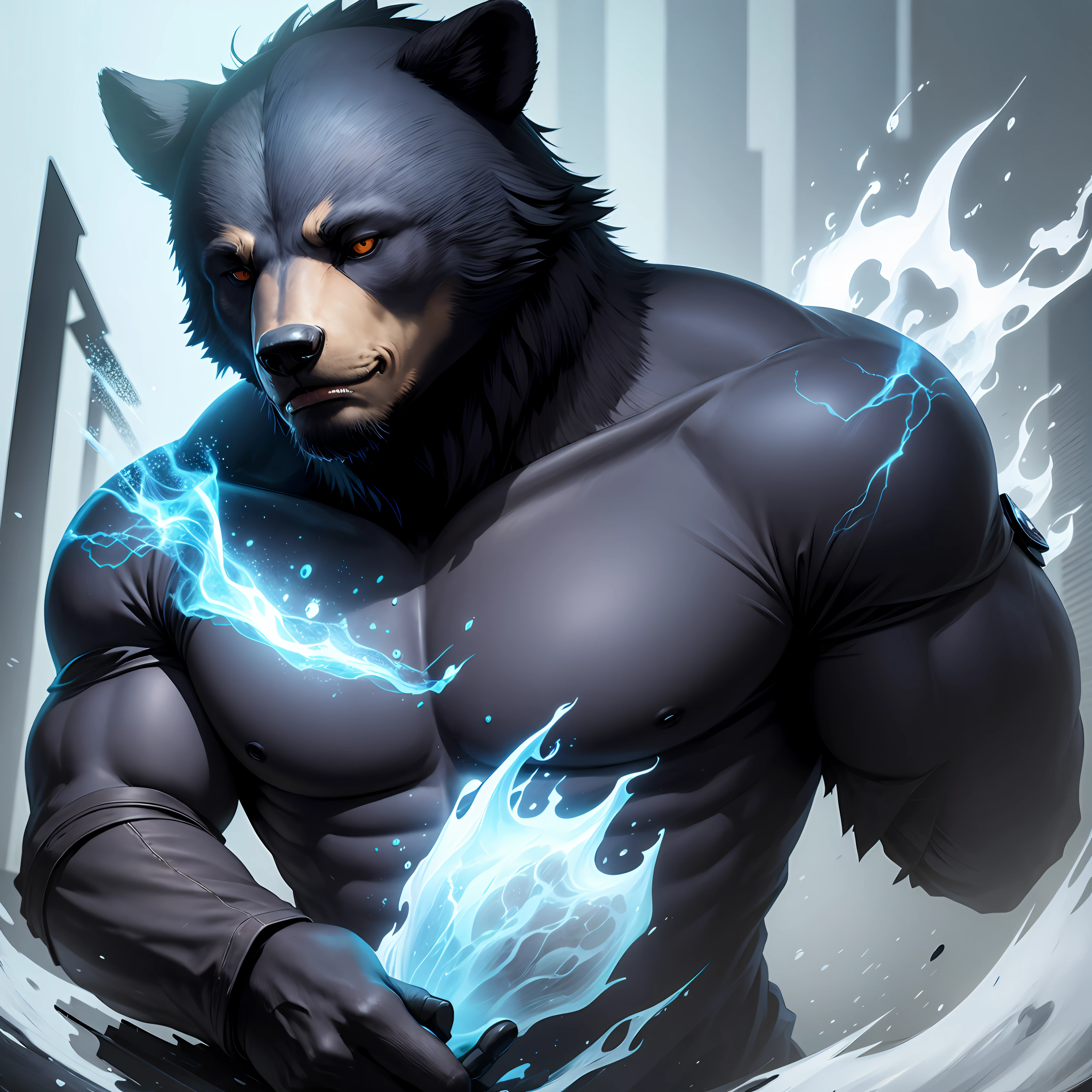 Black Bear player avatar, Unique and cool, Embodying the elements of a peaceful elite.