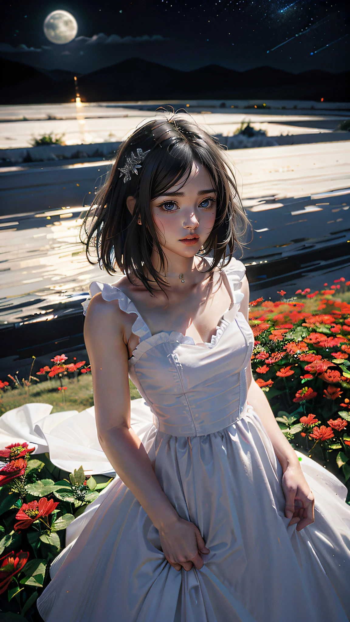 Exquisite facial features，The beautiful，pure and cute，