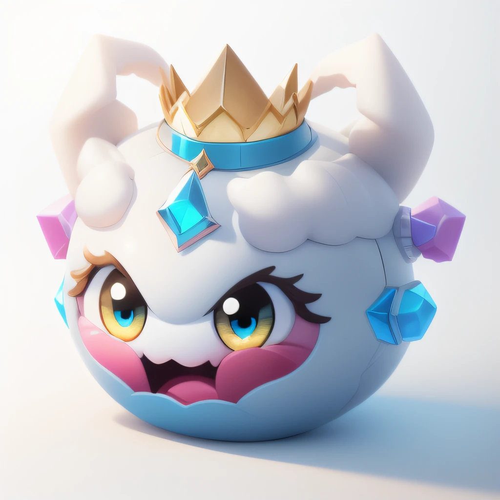Barbie Cute Monster, (fantasy),(masterpiece, top quality, best quality, official art, beautiful and aesthetic:1.2),(8k, best quality, masterpiece:1.2),(((white background))), 
game icon, transparent_background, full_body, oversized head