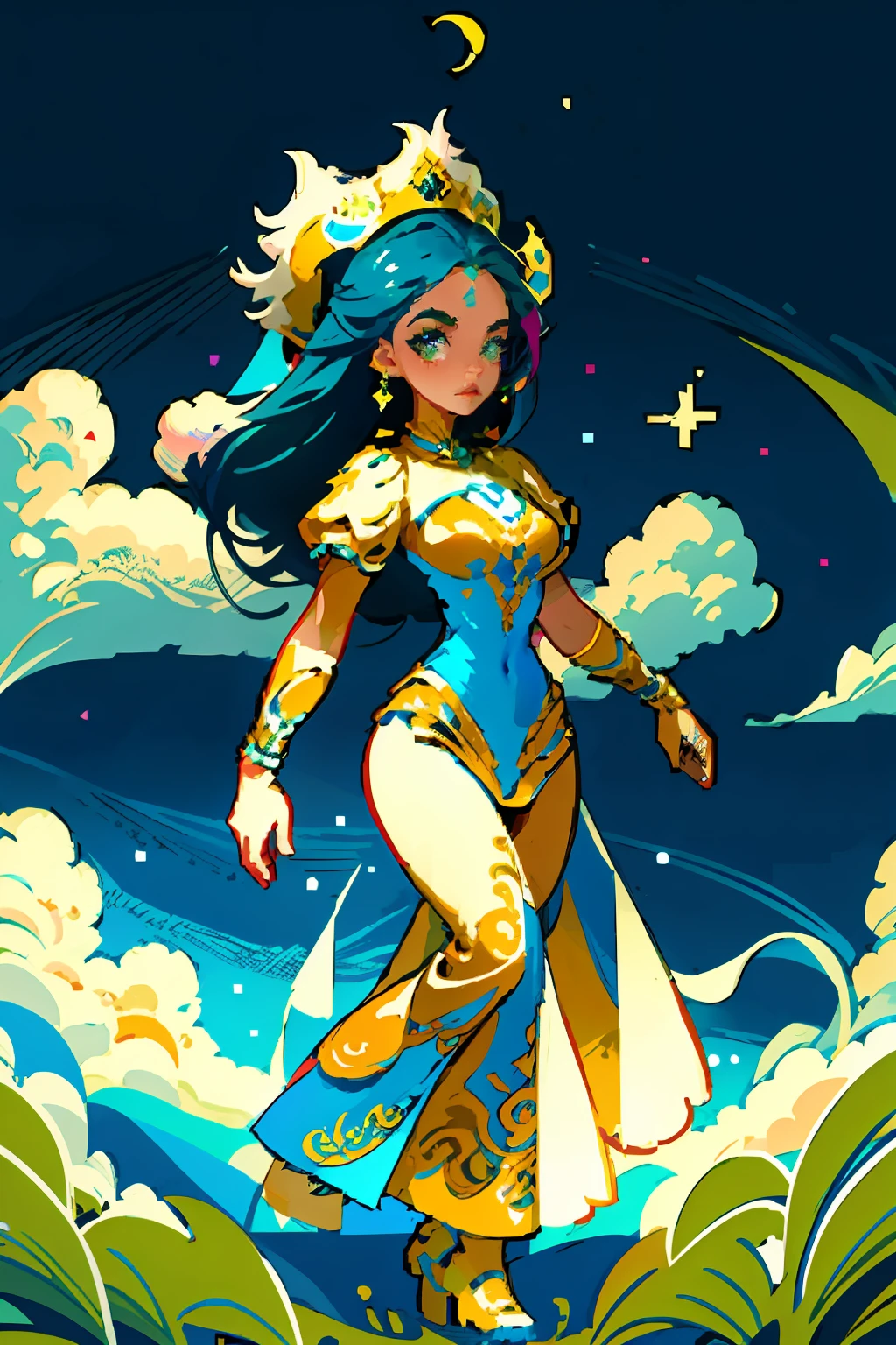 "({{obra-prima}}), {{melhor qualidade}}, pixel art, {{1garota}}." ((moldura))