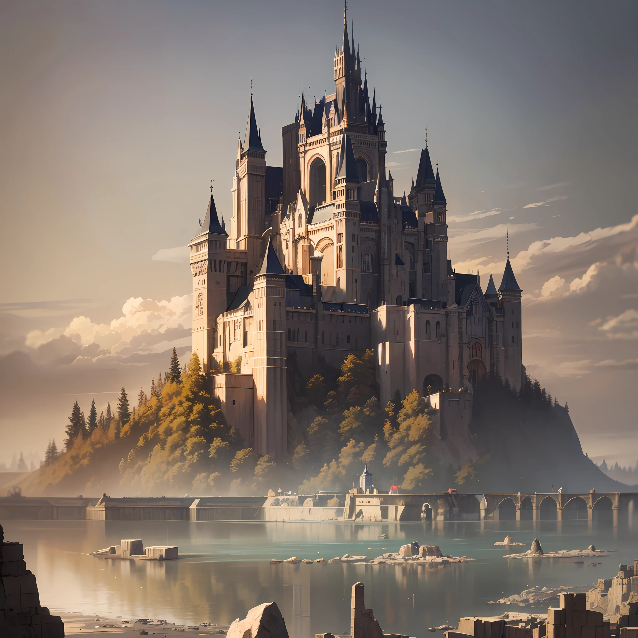a castle made of Gems, vivid color, masterpiece, best quality, film grain, photorealistic, high resolution, realistic light, hd, highres, 16k, UHD, UHD background, ultra sharp backgrounds, detailed backgrounds, realistic backgrounds, realistic shadows,