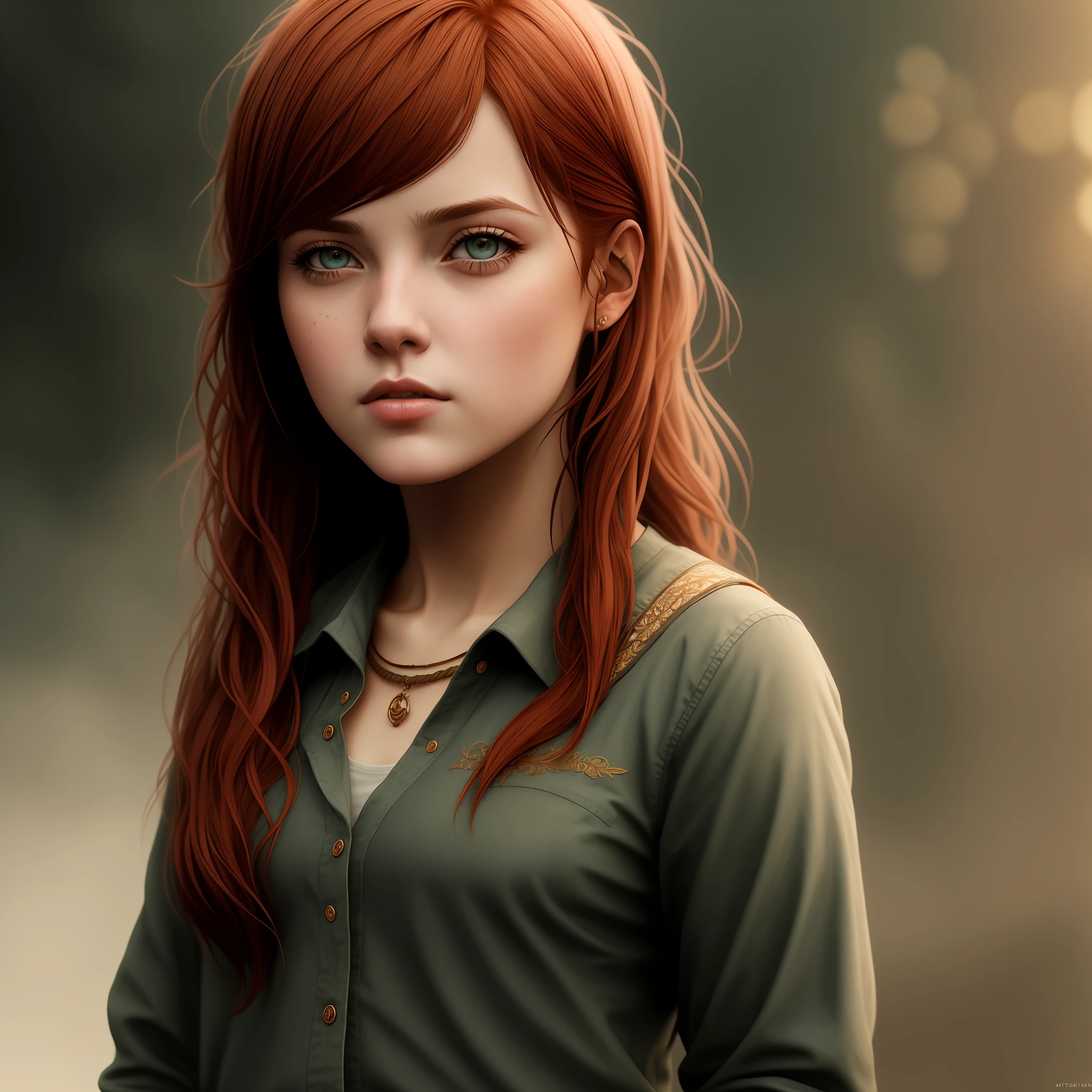 redhead girl,, epic realistic, faded, neutral colors, (hdr:1.4), (muted colors:1.4), (intricate), (artstation:1.2), dramatic, intricate details, (technicolor:0.9), detailed, [[rutkowski]], intricate, cinematic, detailed