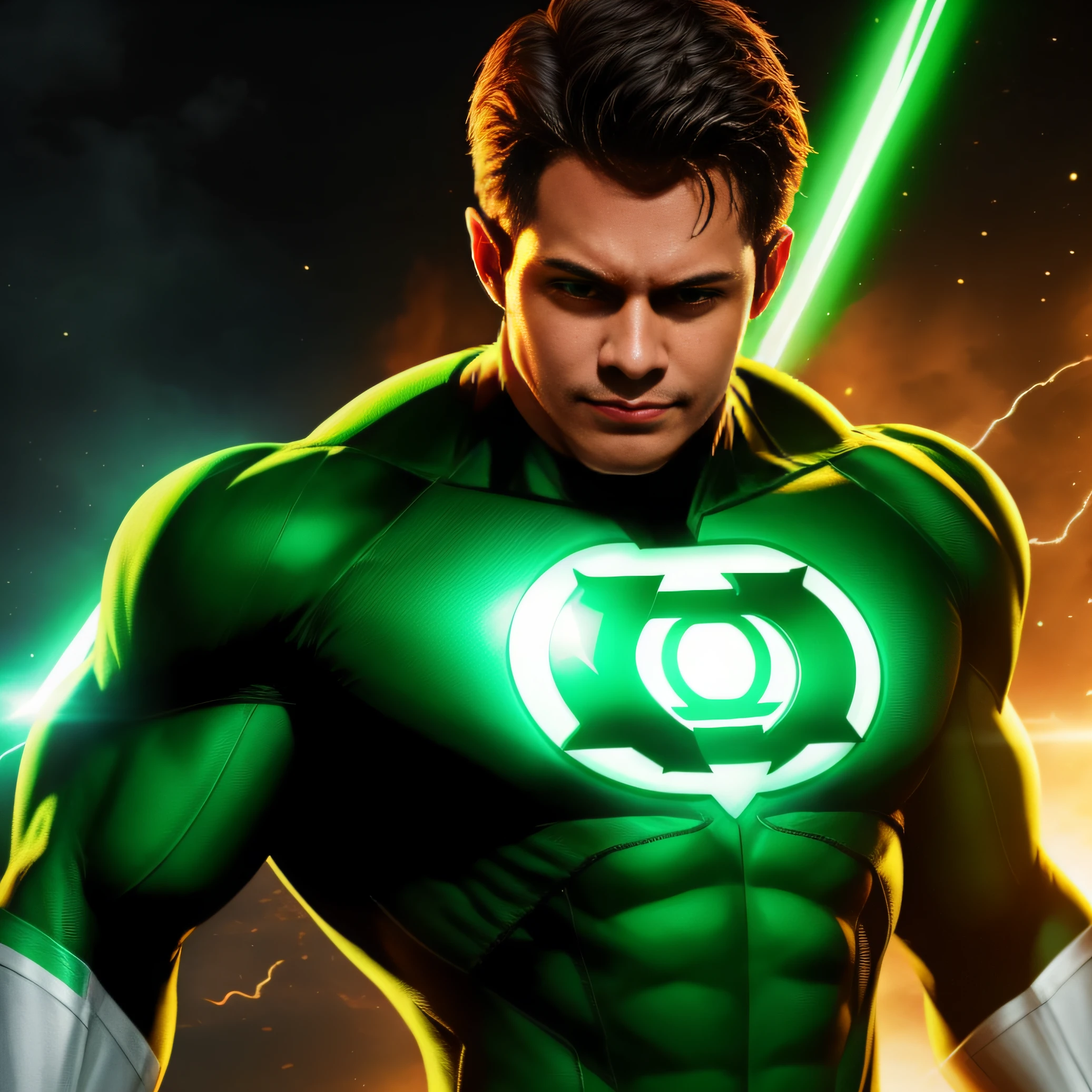 green lantern realistic cinematic hero