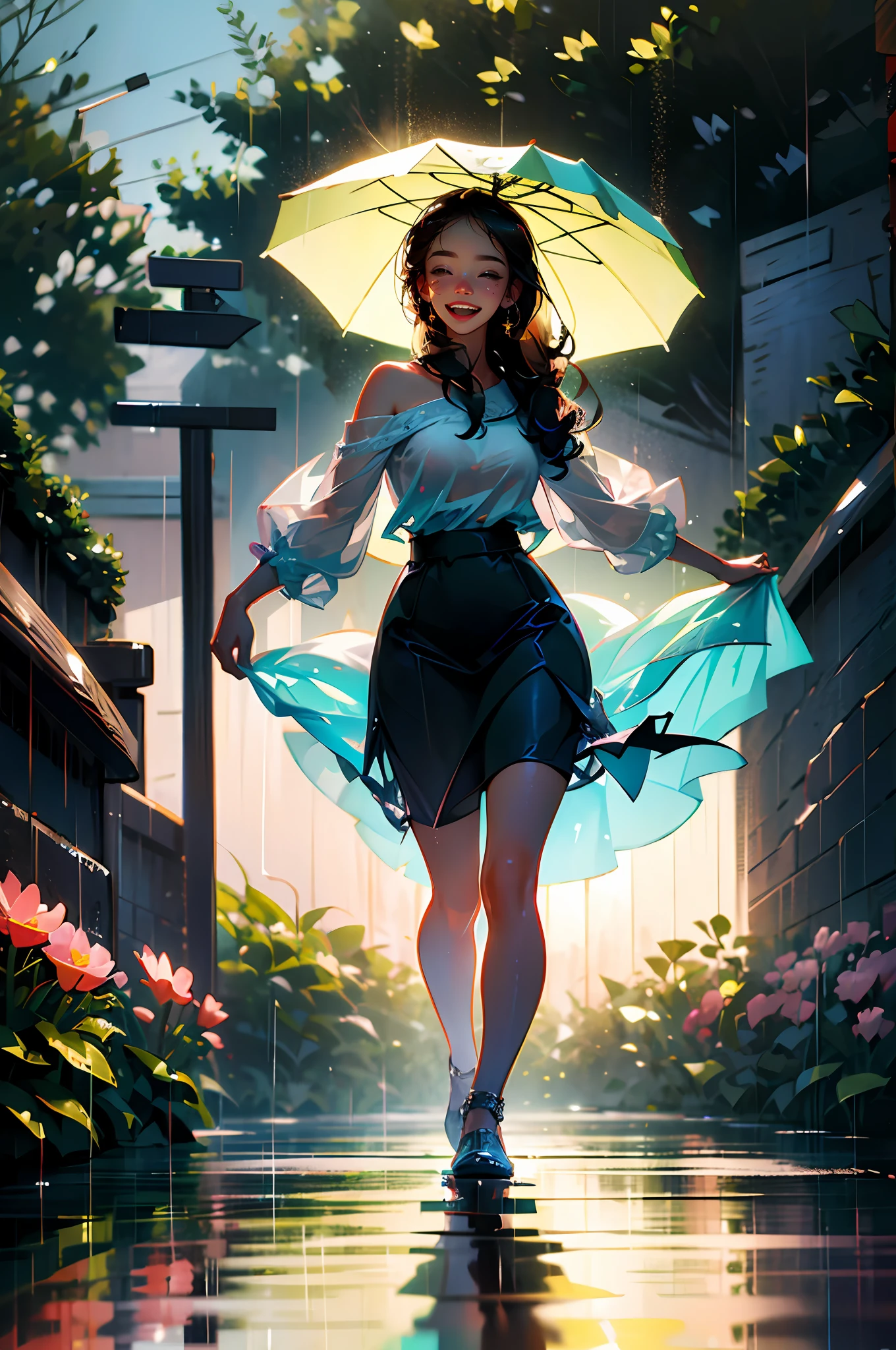 detailed face, joying, happiness, laughter