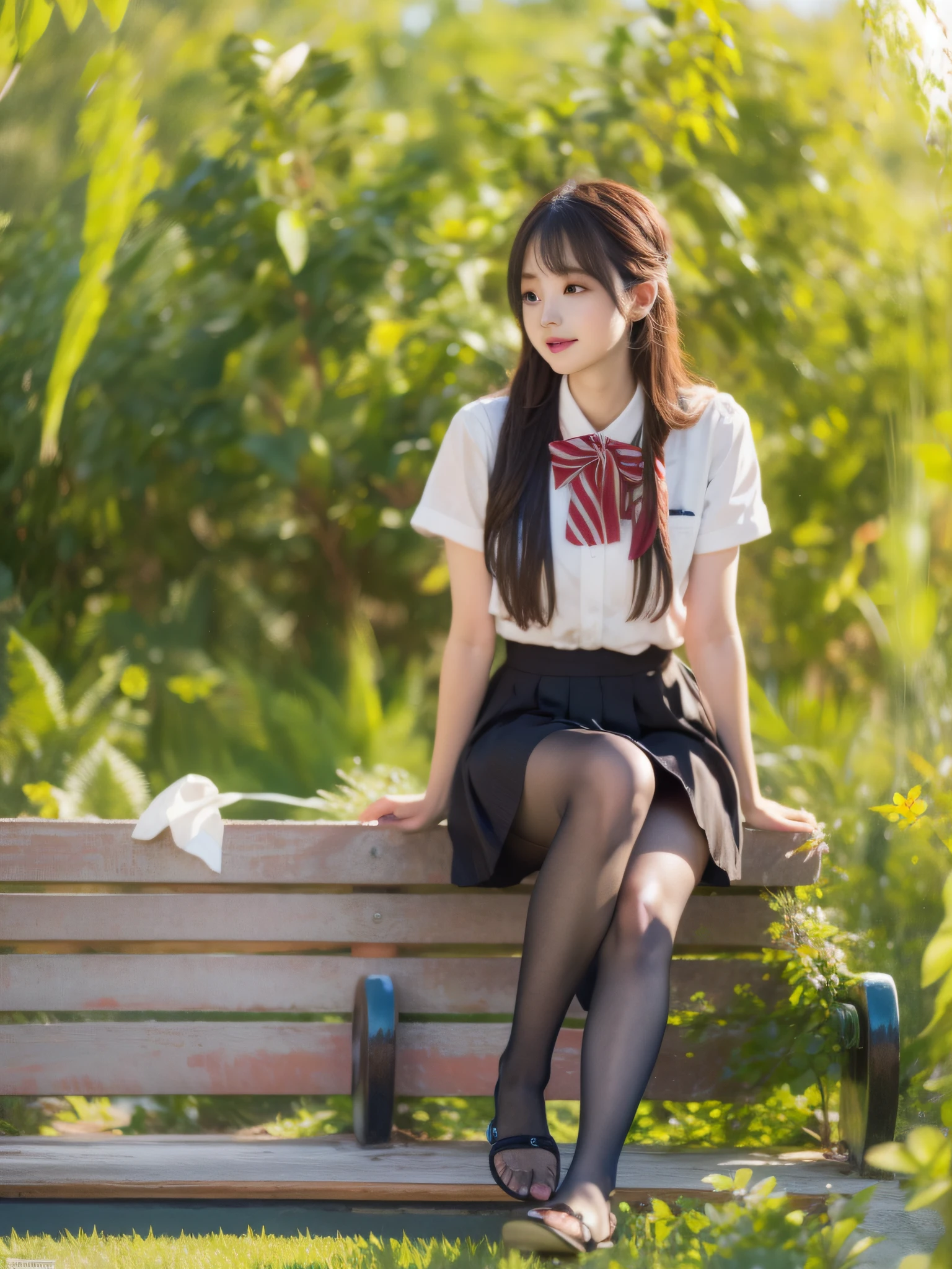 realisticlying,1girl,The face is delicate,Perfect eye details,4k,Soft light,sun light,largeeyes,Moe girl,Japanese high school girl,Exquisite hand details,Light,tmasterpiece,The best quality,perfect body figure,Pure desire,sweet