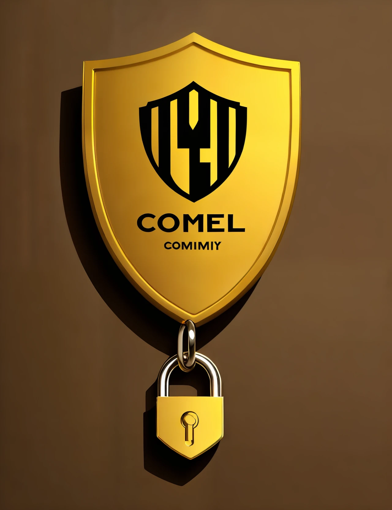 Commercial logo，Shield frame，prints，locks，element in